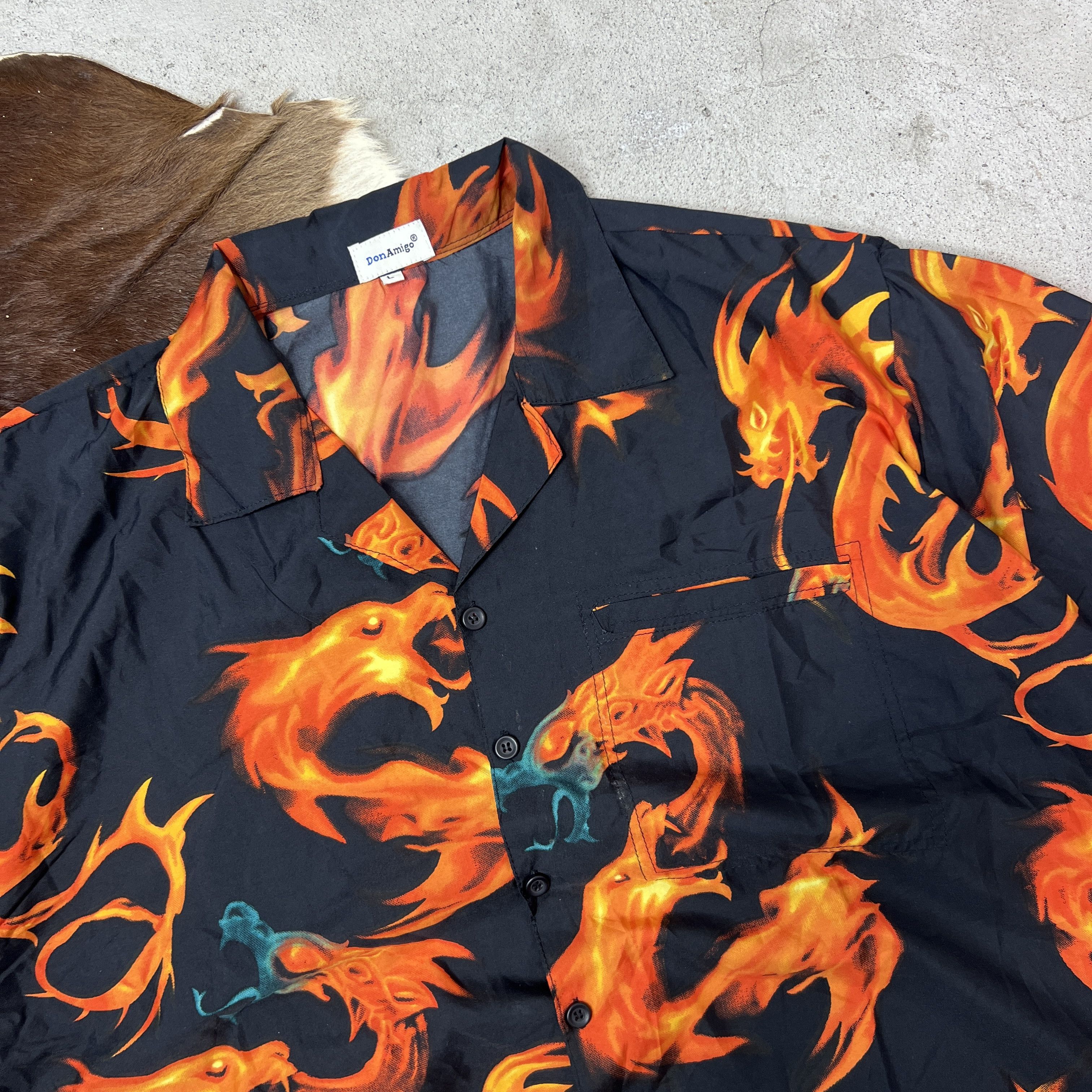 Vintage Vintage Streetwear Skater Hip Hop Dragon Shirt Y2K Size US L / EU 52-54 / 3 - 2 Thumbnail