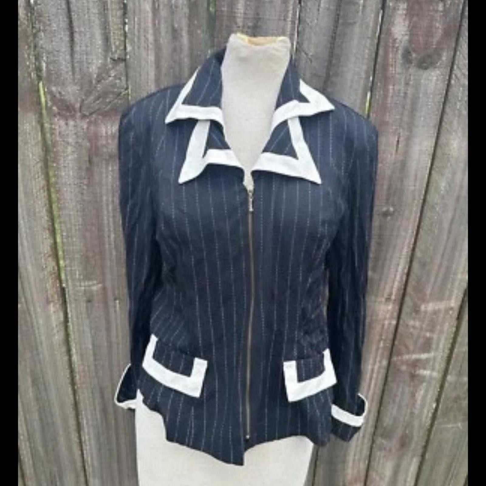 Other Vintage Dawn Joy Fashions Zipper Jacket Blazer small Size S / US 4 / IT 40 - 1 Thumbnail
