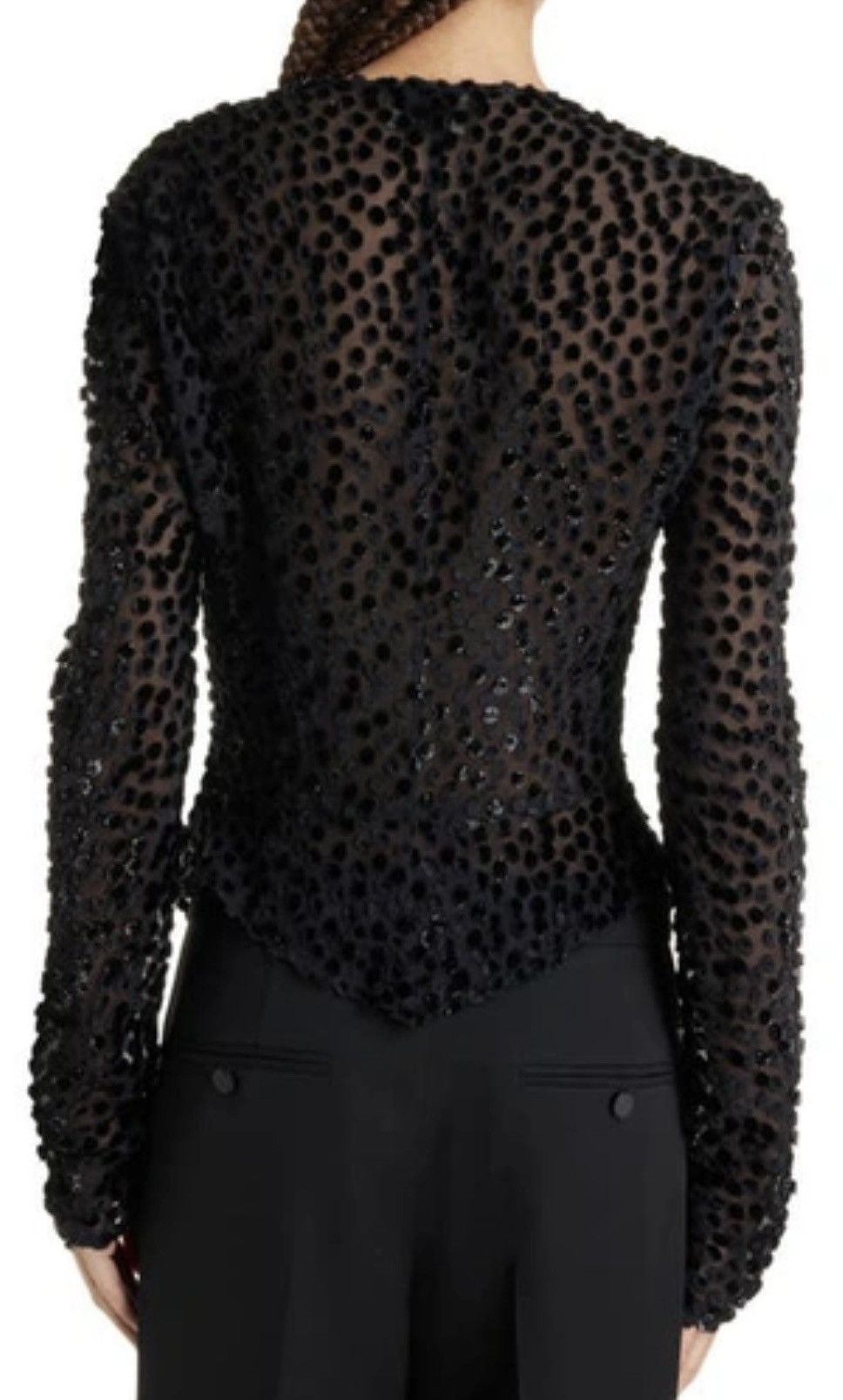Isabel Marant ISABEL MARANT Ulietta metallic devoré-velvet blouse FR 42 Size M / US 6-8 / IT 42-44 - 2 Thumbnail
