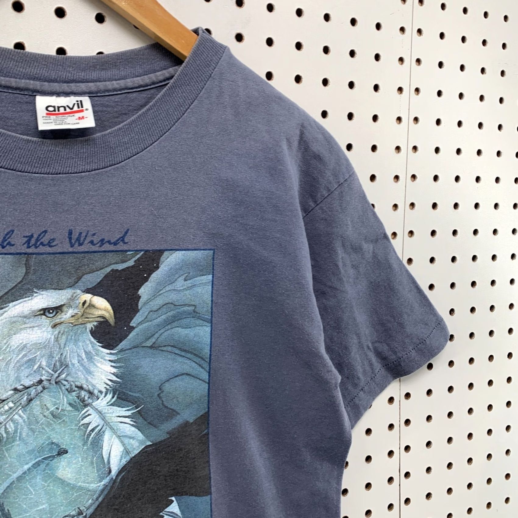 Anvil Vintage Eagle Nature Shirt Mens M Blue 19x26 USA Single Stitch Anvil T-Shirt Crew Neck Short Sleeve Birds USA Mens Size US M / EU 48-50 / 2 - 5 Thumbnail