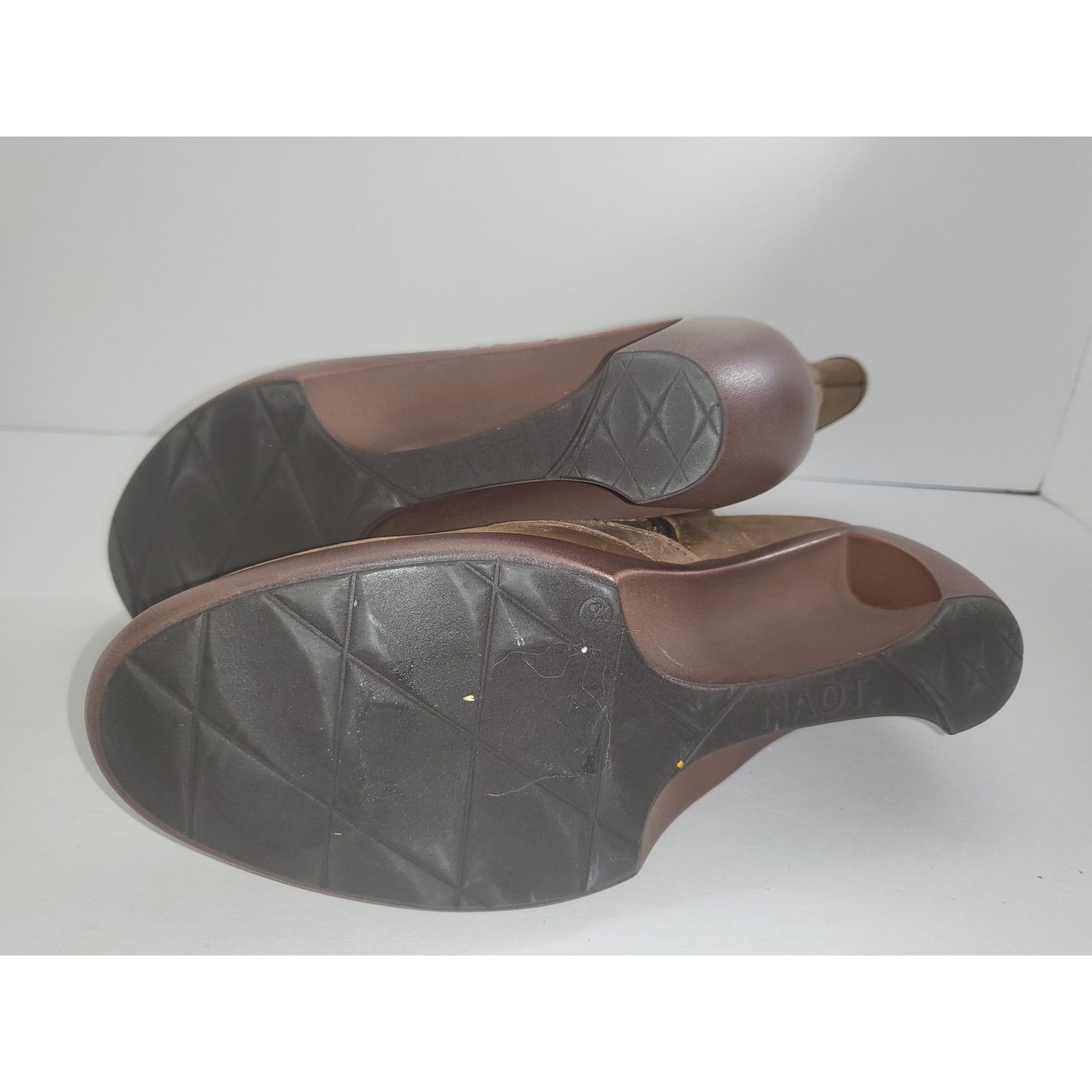 Poeme Bohemian Naot Winter Boots Women Sz 39 EU 8 US Brown Leather Mid Calf Size US 8 / IT 38 - 6 Thumbnail