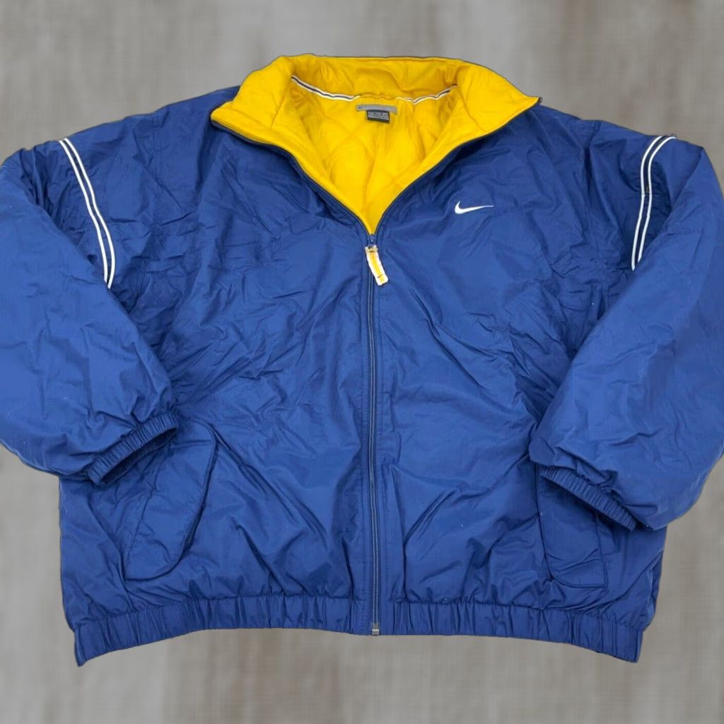 Nike Vintage Nike Jacket Men 2XL Blue Puffer Coat Winter Coat Heavy Retro 80s 90s Logo Zipper Full Zip Casual Sports Jacket Mens Size US XXL / EU 58 / 5 - 1 Thumbnail