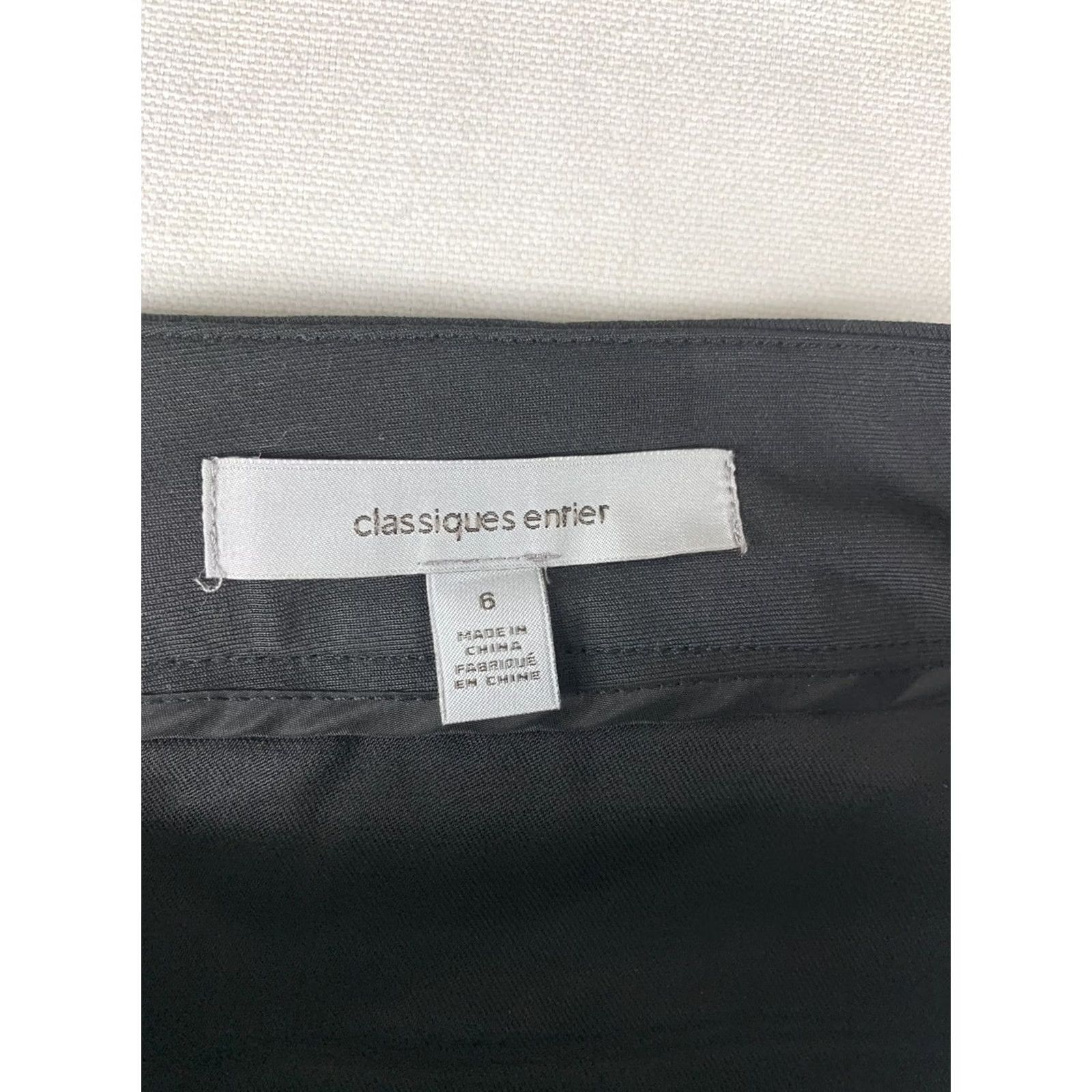 Vintage Classiques Entier Dress Pants Womens 6 Black Bootcut Flat Front 30x34 NWT Regular Dress Pants Women Womens Size 28" / US 6 / IT 42 - 4 Thumbnail