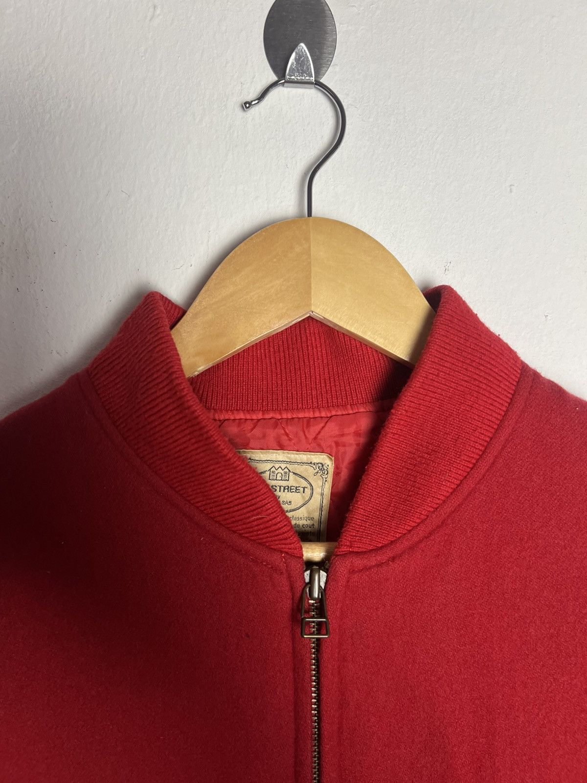Japanese Brand Vintage Red Bomber Jacket Sab Street by Atelier Sab Size US L / EU 52-54 / 3 - 5 Thumbnail