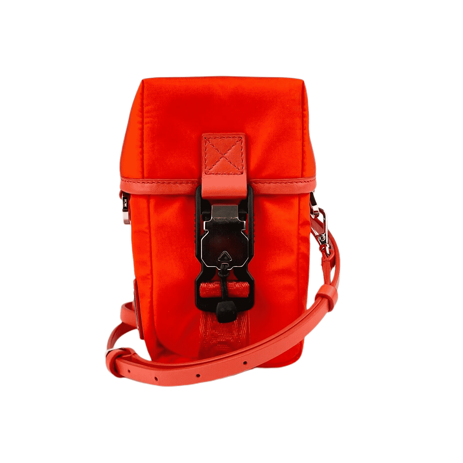 MCM Women's Orange Red Nylon Mini Flap Pouch Shoulder Waist Bag Size ONE SIZE - 1 Thumbnail