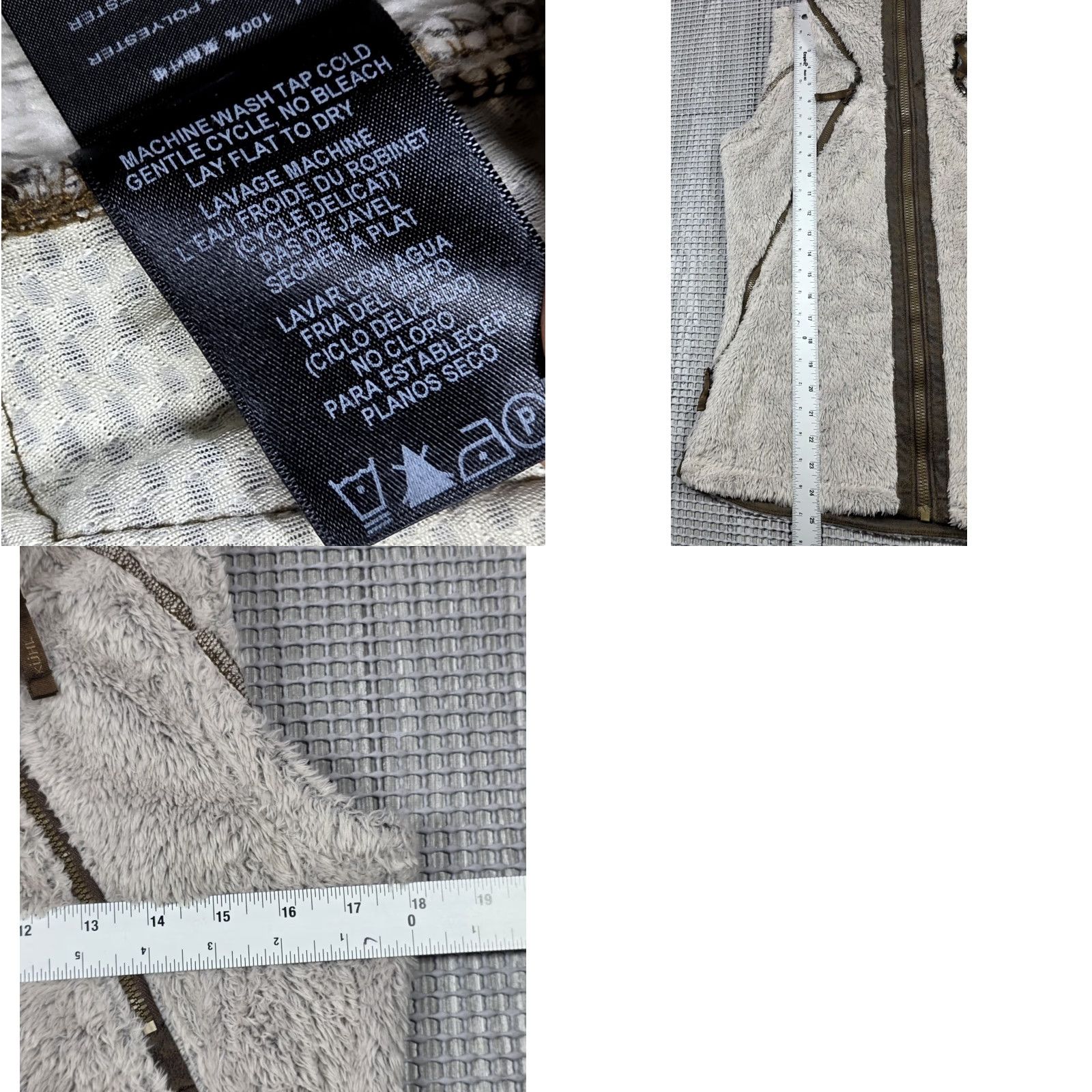 Vintage Kuhl Vest Womens Flight S High Pile Fleece Faux Fur Hooded Full Zip Beige Port Port Size S / US 4 / IT 40 - 11 Thumbnail