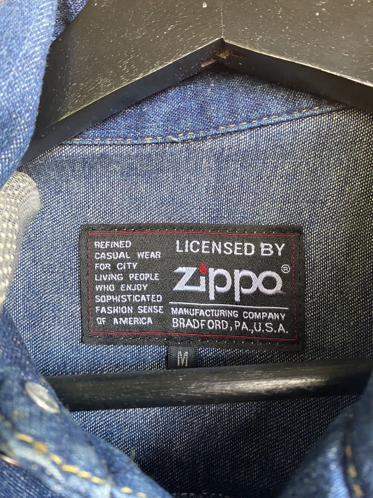 Zippo Vintage Zippo Denim Shirt | Medium Blue | Double Pocket Size US M / EU 48-50 / 2 - 8 Thumbnail