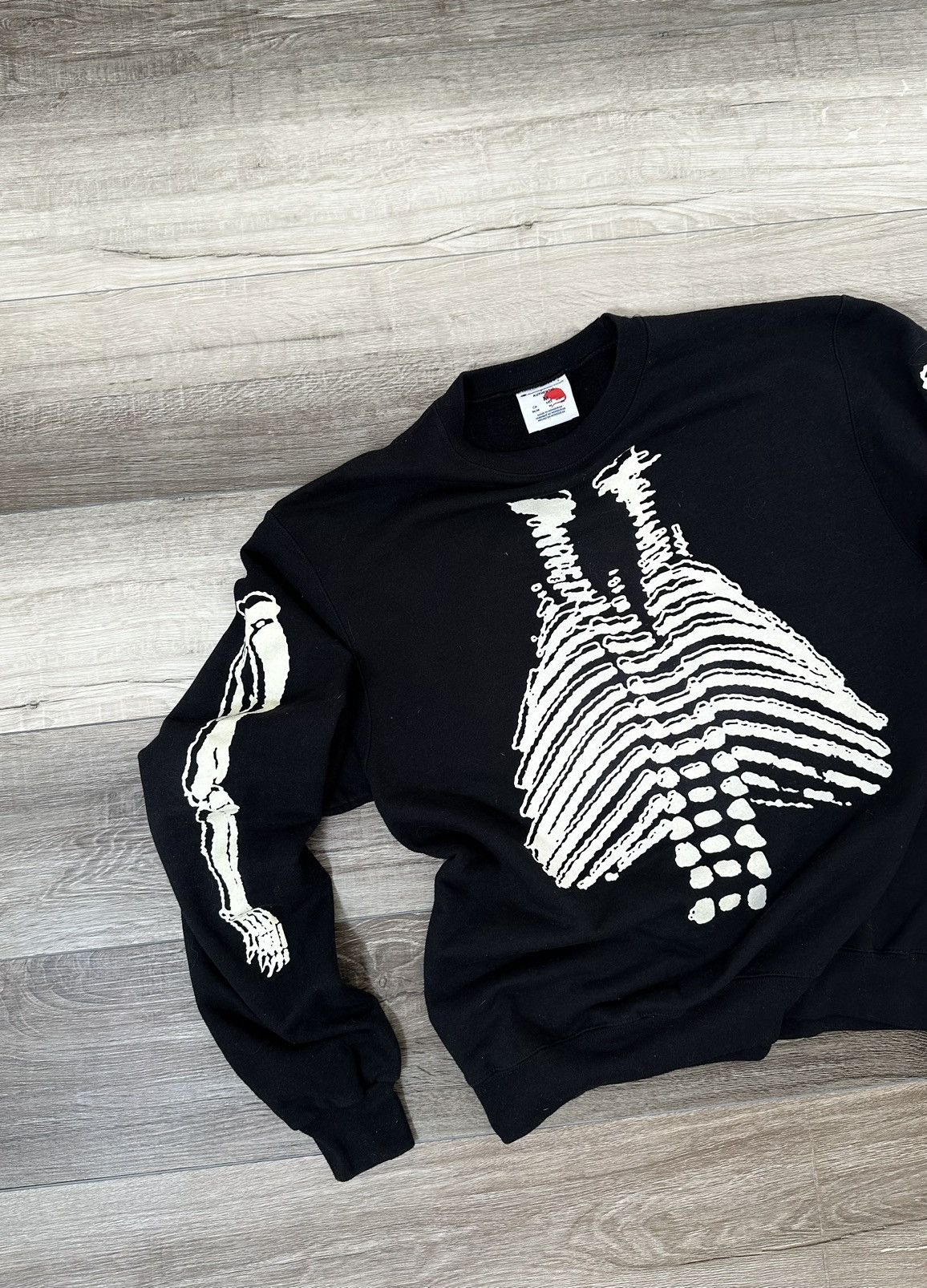 Stray Rats Stray Rats Black Skeleton Bones Crewneck Sweatshirt SR Size US M / EU 48-50 / 2 - 3 Thumbnail