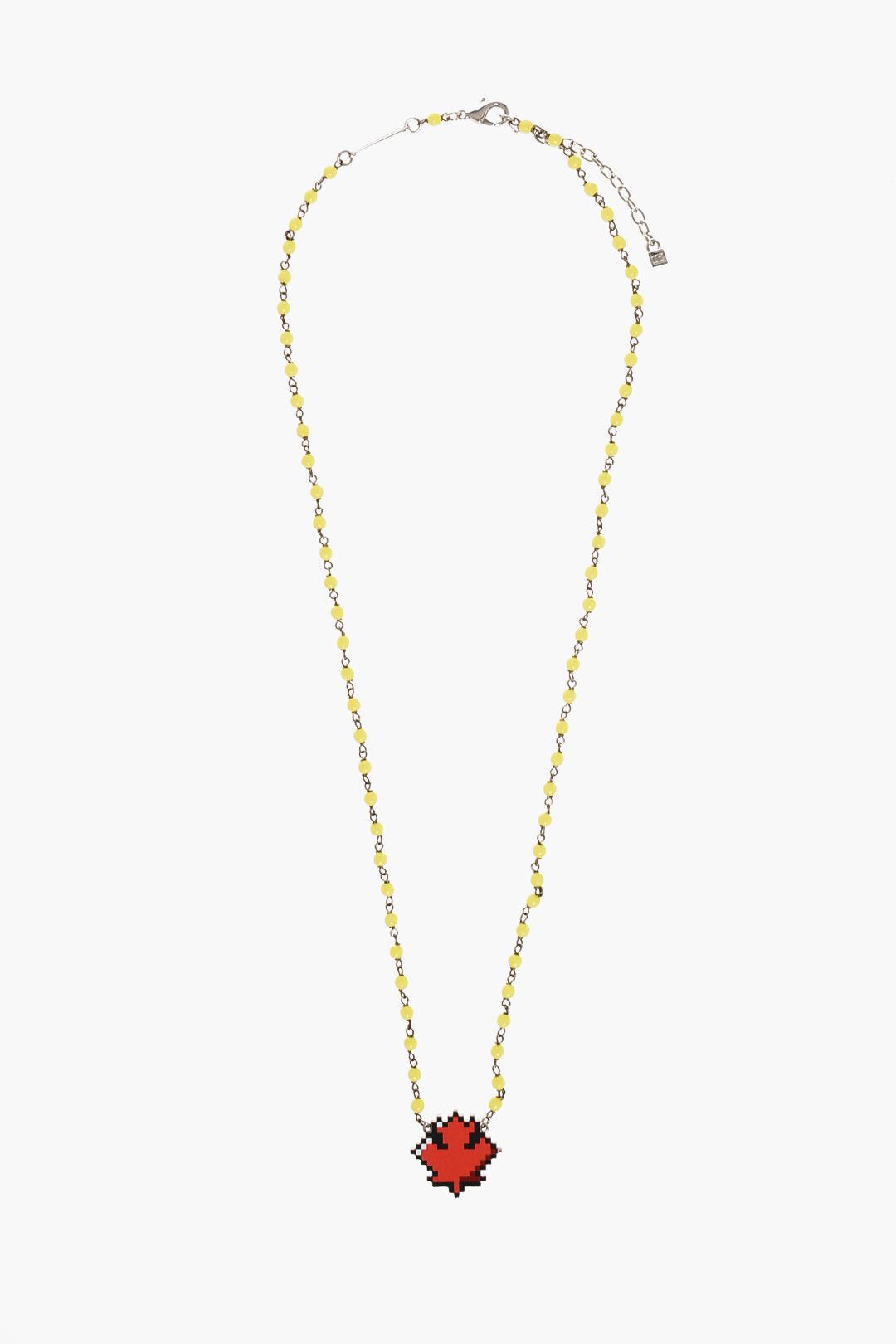 Dsquared2 Beaded Necklace with Leaf Pendant Size ONE SIZE - 1 Thumbnail