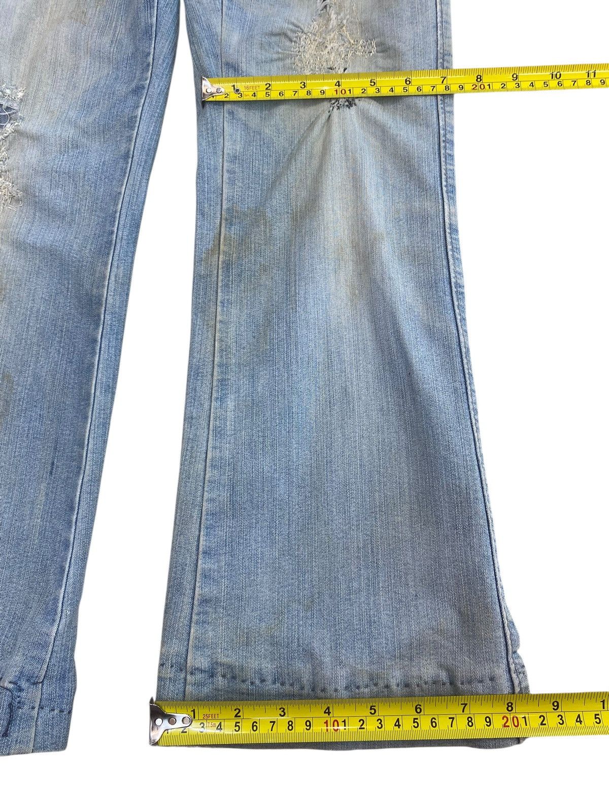 Other Topvalu Japanese Brand Acid Blue Wash Style Flare Jeans Size US 28 / EU 44 - 7 Thumbnail