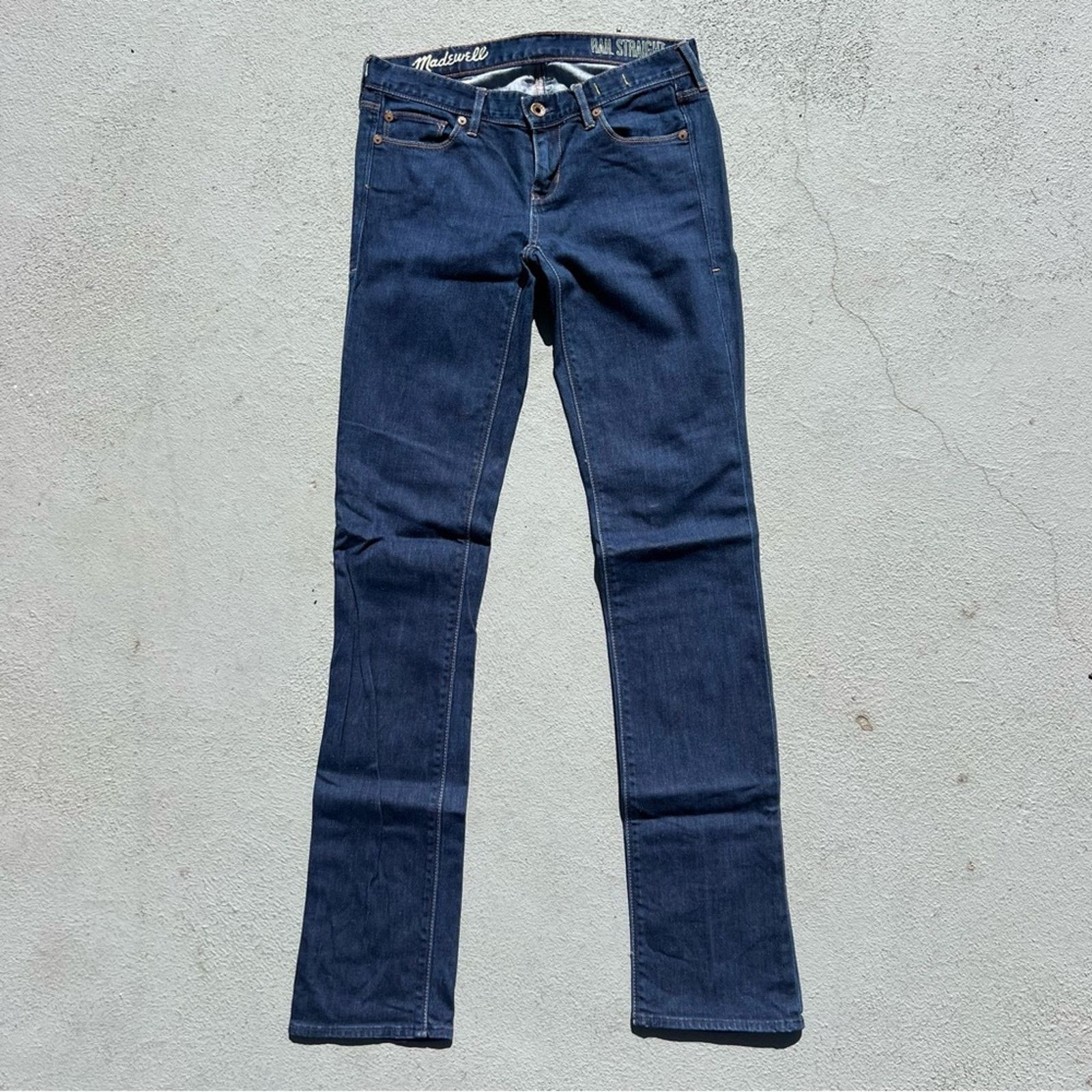 Madewell Madewell rail straight dark wash jeans 25x34 Size 25" / US 0 / IT 36 - 2 Thumbnail