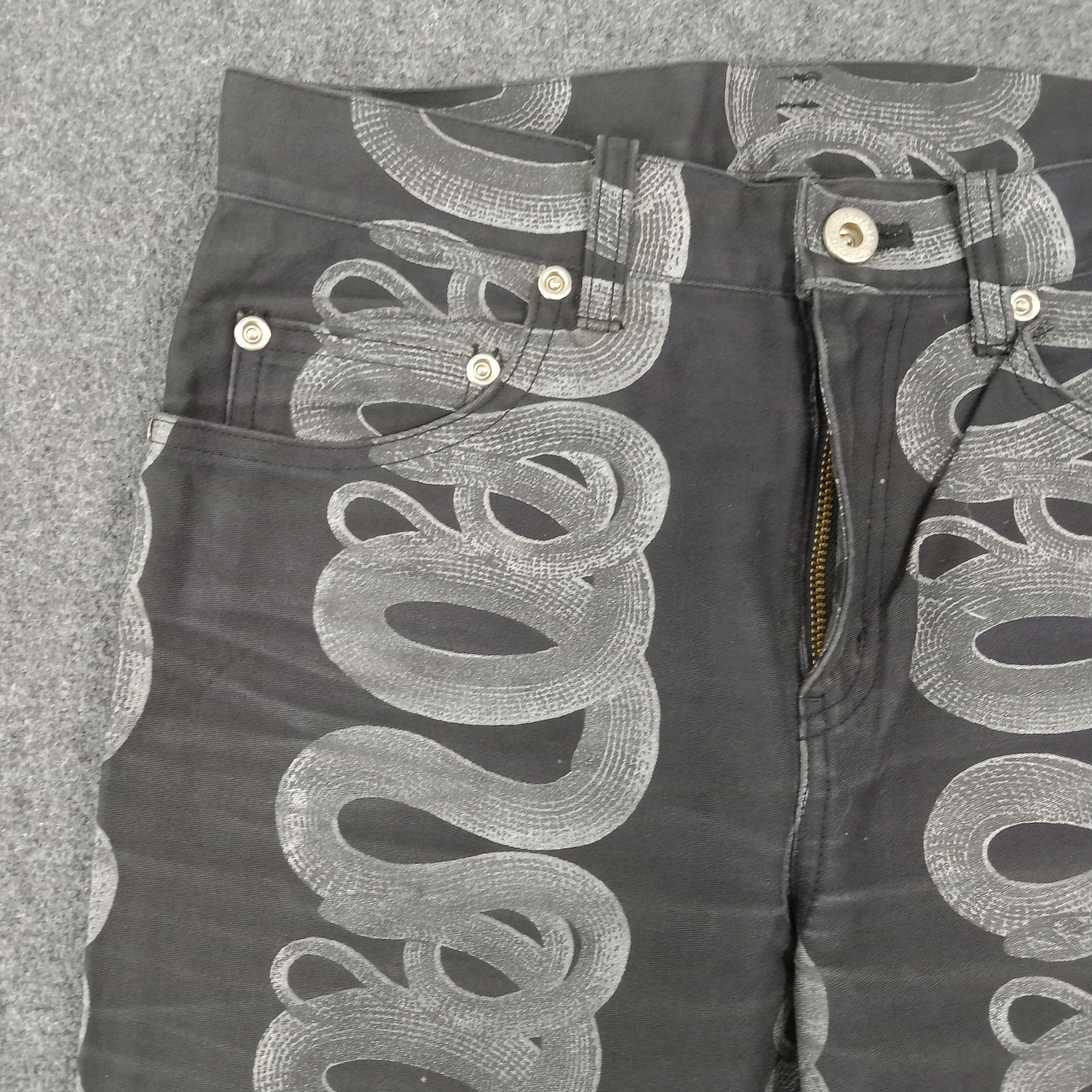 Hysteric Glamour Hysterics Glamour Snake Design Denim Jeans C265N11 Size 25" / US 0 / IT 36 - 2 Thumbnail