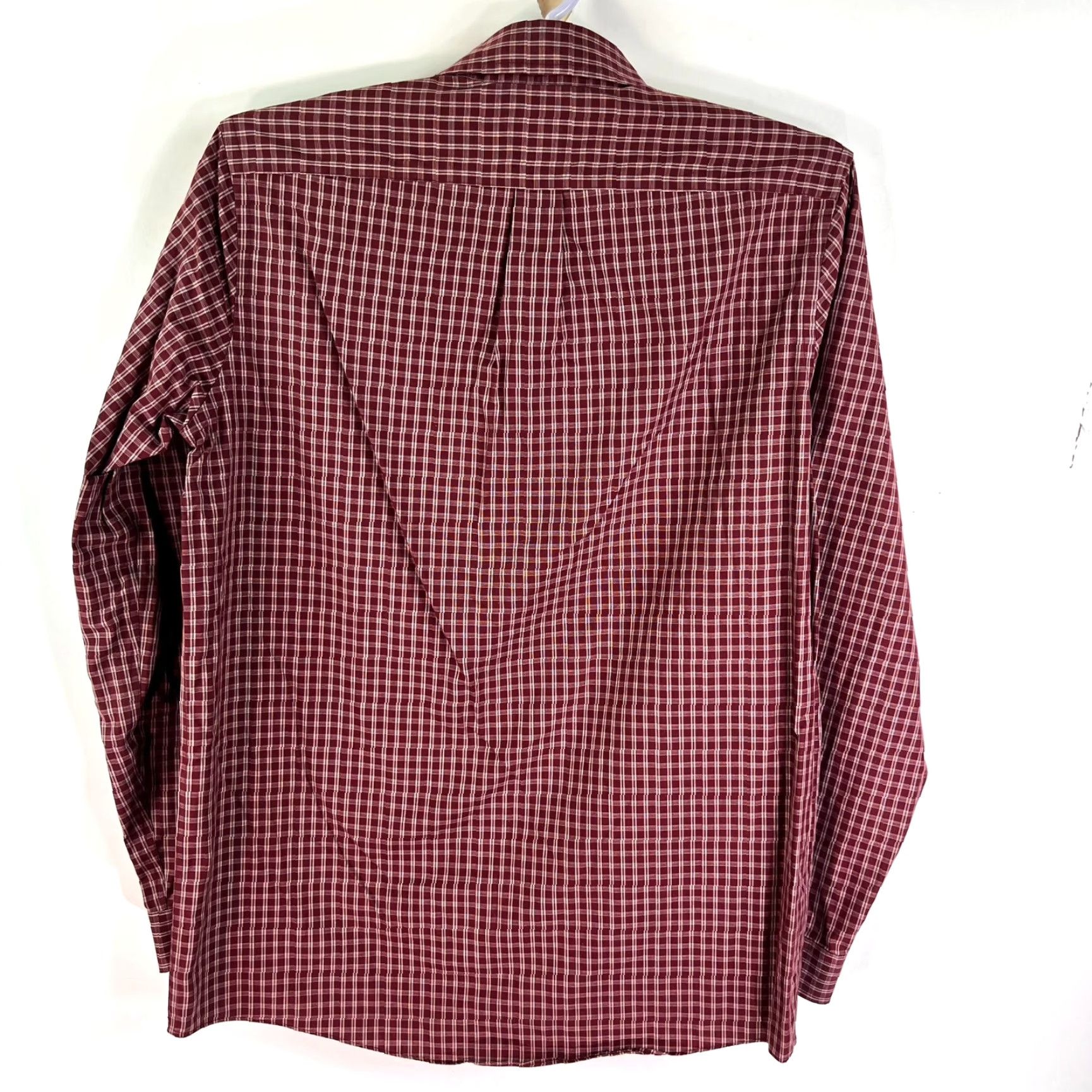 Eddie Bauer Eddie Bauer Button Down Shirt Mens LT Maroon Long Sleeve Check Size US L / EU 52-54 / 3 - 5 Thumbnail