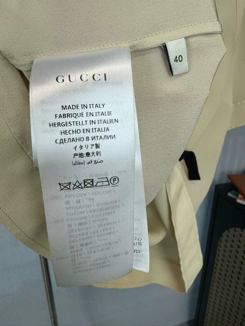 Gucci Gucci White mulberry silk bow short sleeves 2501-Nextarrow Size US XXS / EU 40 - 4 Thumbnail