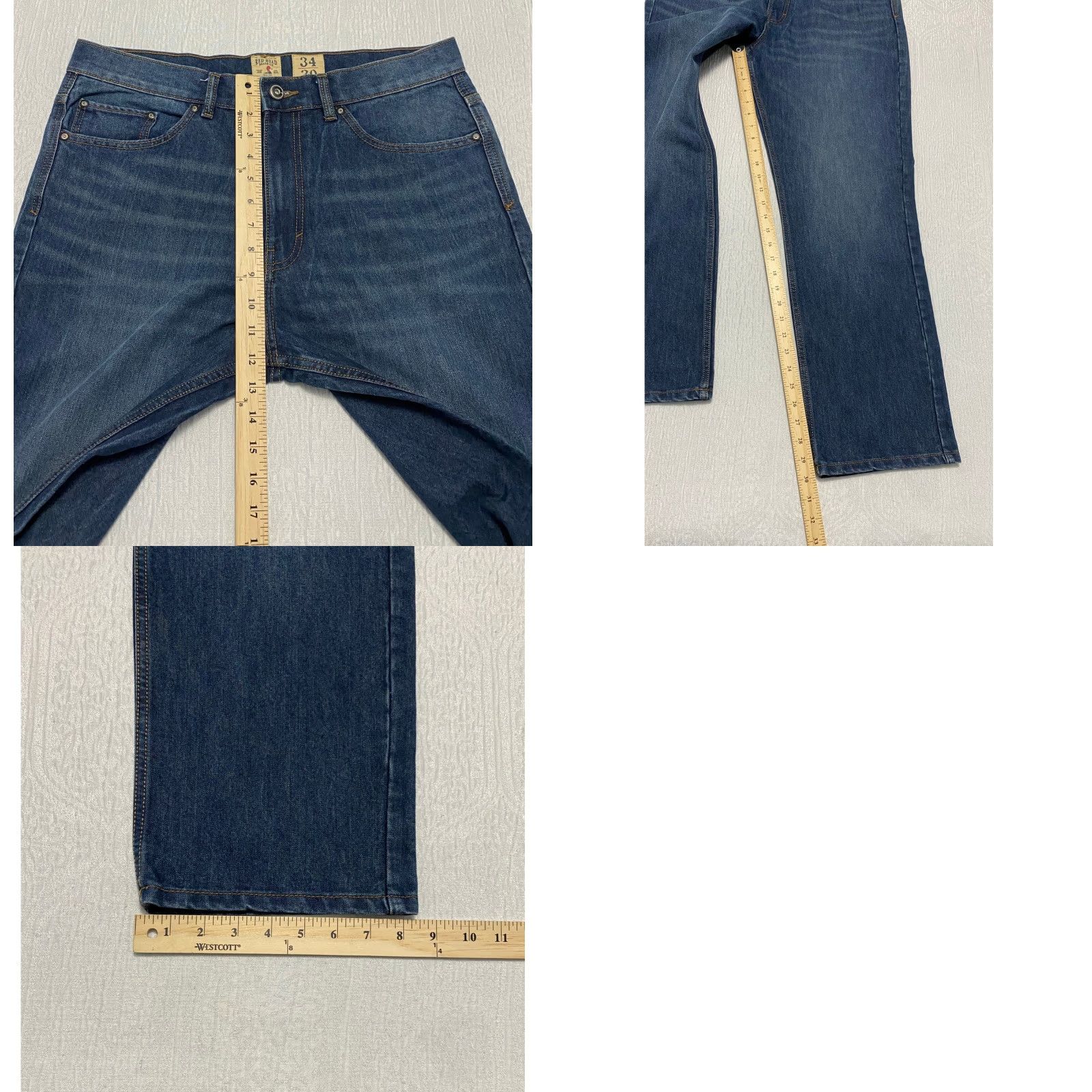 Vintage VINTAGE Red Head Jeans Men 34x30 Blue Straight Whiskers 614RHF21 Size US 34 / EU 50 - 8 Thumbnail