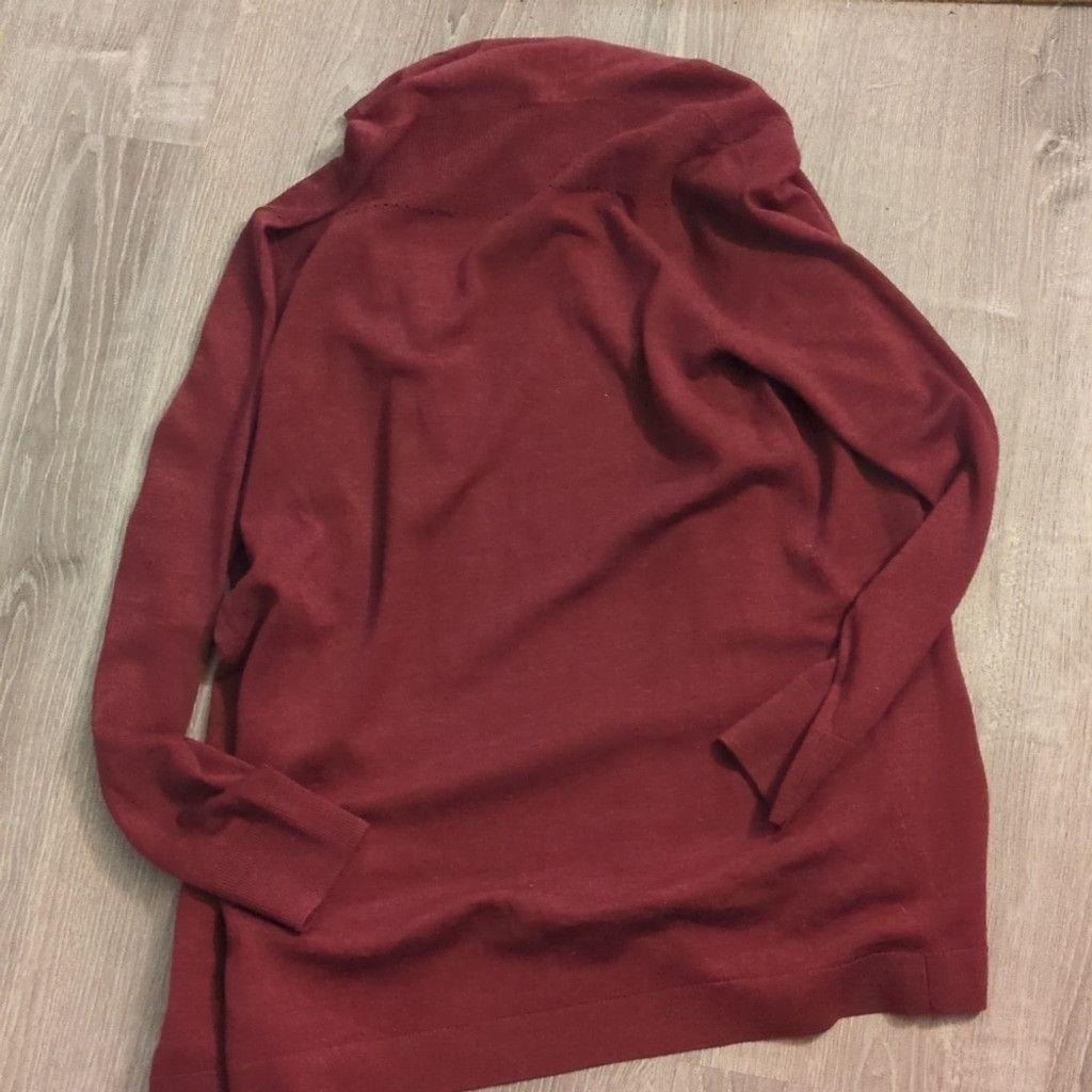 Talbots Talbots Burgundy Merino Wool Open Cardigan Size Small Size S / US 4 / IT 40 - 5 Thumbnail