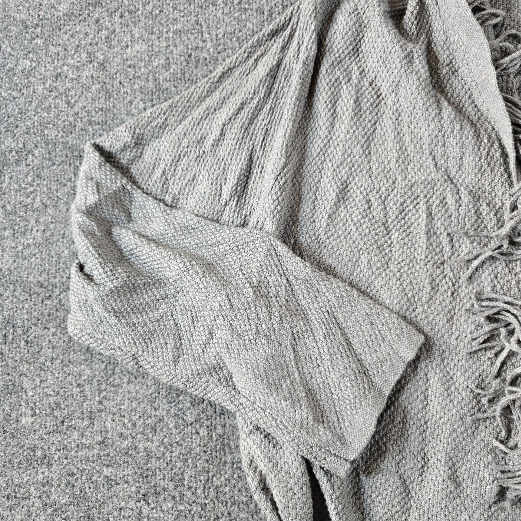 J. Jill J. Jill Sweater Womens Size XL Gray Waffle-Knit Fringe Belted Long Sleeve Casual Cardigan Size XL / US 12-14 / IT 48-50 - 5 Thumbnail