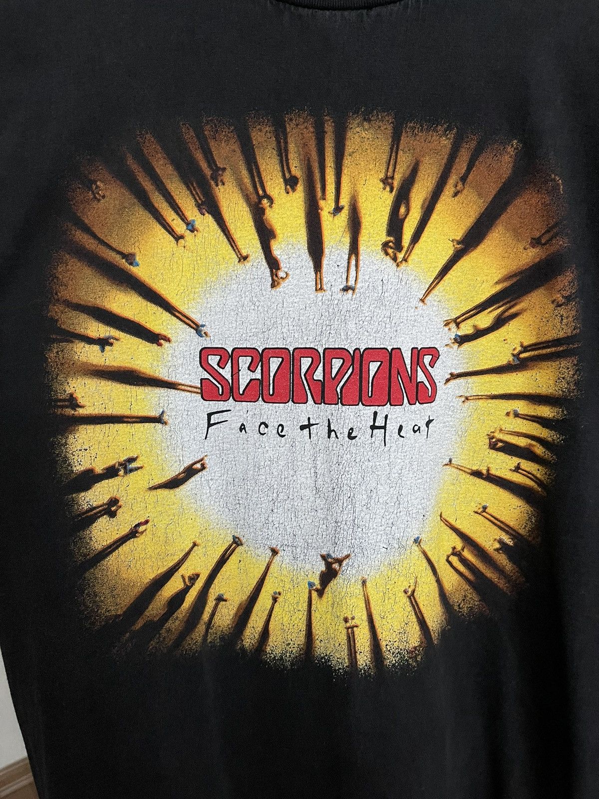 Band Tees 1993 Scorpions Vintage Face The Heat Tour Band T-Shirt Tee Size US XL / EU 56 / 4 - 5 Thumbnail