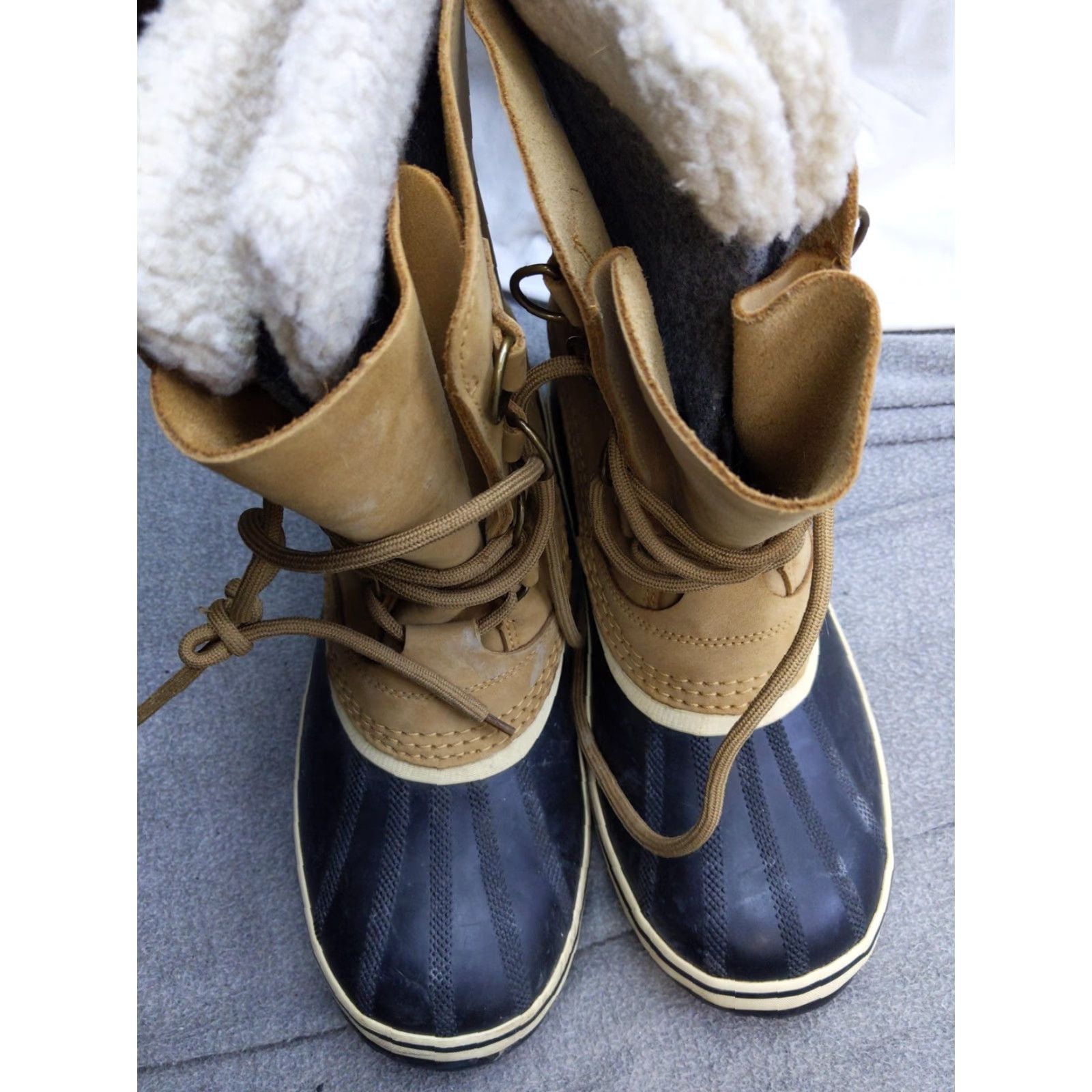 SOREL Sorel Womens Snow Boot Mid-Calf Brown Nubuck Waterproof Insulated Lined Lace Up 11 US 42 EU Size US 11 / IT 41 - 3 Thumbnail