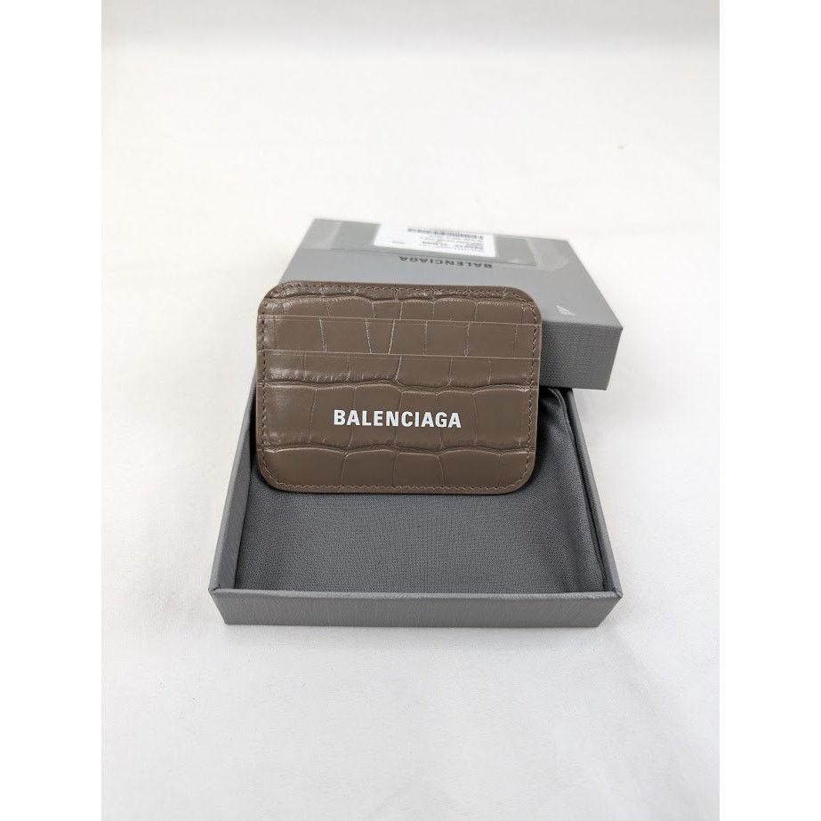 Balenciaga o1rshd1 Size:OS / Cash Card Holder in DK Mink Grey/White Size ONE SIZE - 8 Thumbnail