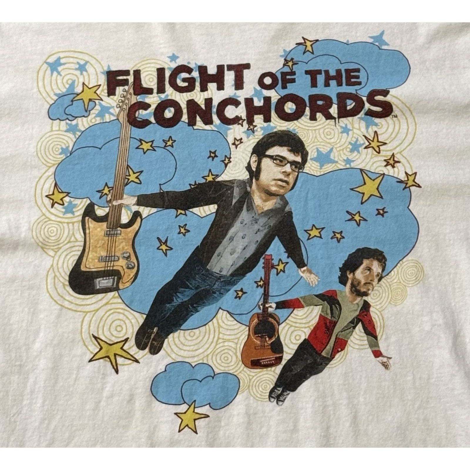 Vintage VINTAGE HBO Flight Of The Conchords Promo Shirt Medium Jermaine Bret White Crew Neck T-Shirt Mens Short Sleeve Graphic Print 2000s Size US M / EU 48-50 / 2 - 3 Thumbnail