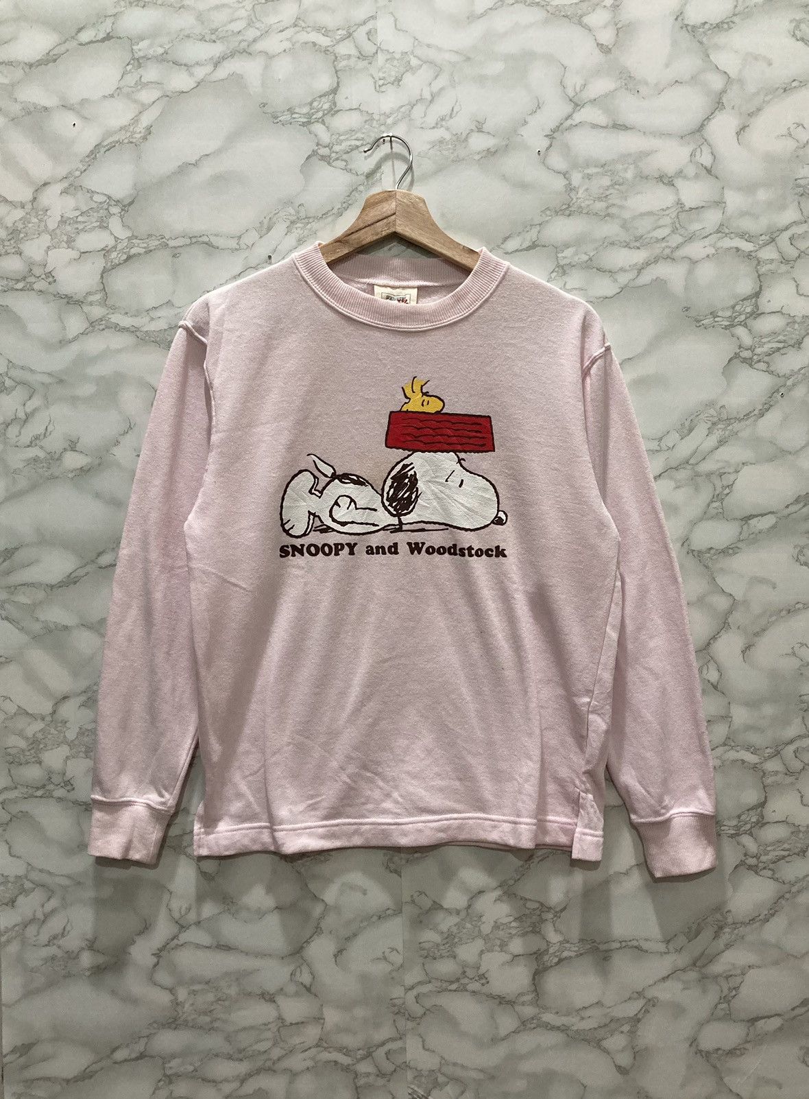 Peanuts × Streetwear Snoopy and woodstock crewneck sweatshirt | Grailed