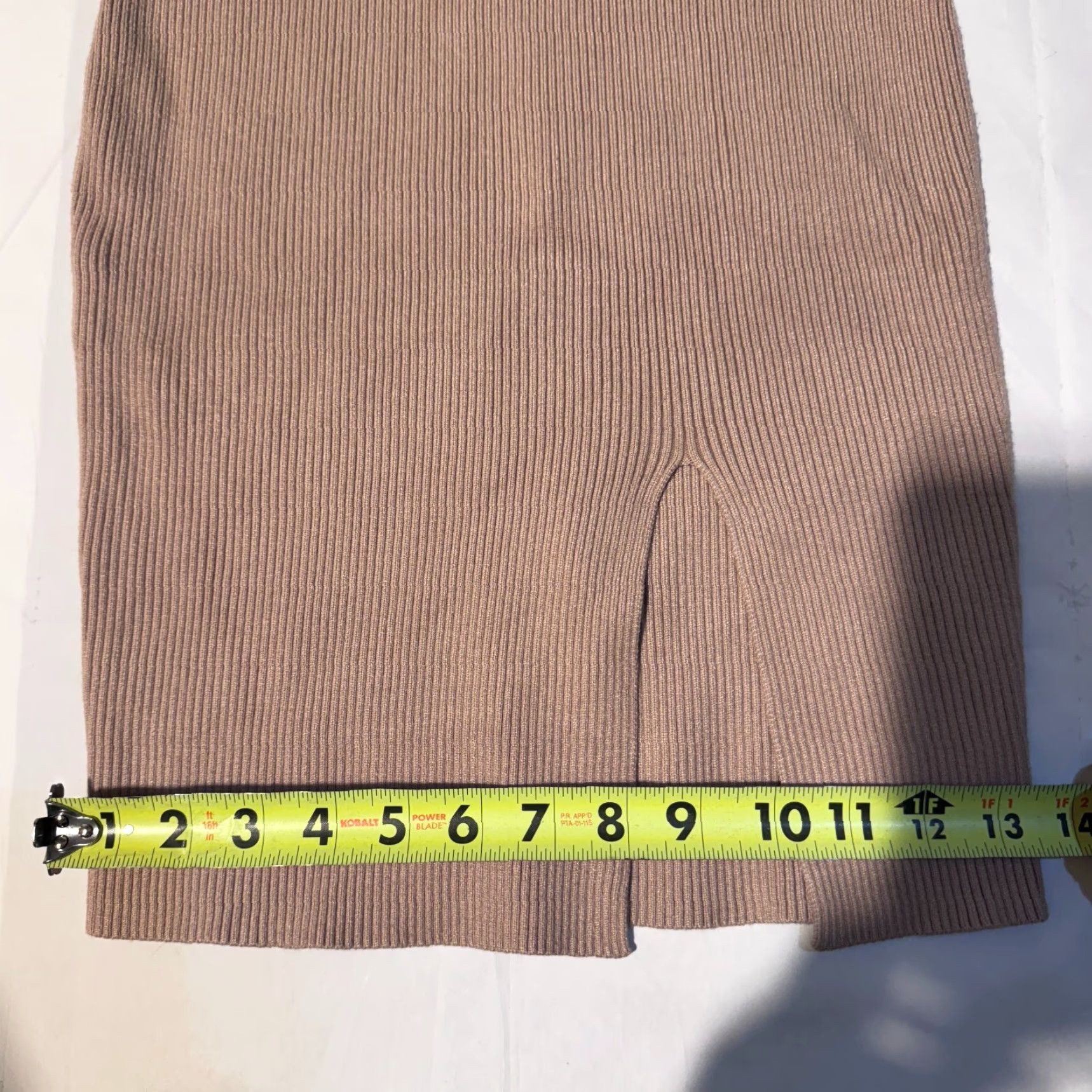 Vintage en;semble Bodycon Midi Dress Sleeveless Round Neck Pullover Side Slit Mocha Brown M Women Dress Size M / US 6-8 / IT 42-44 - 5 Thumbnail
