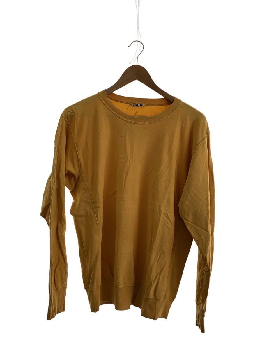 Yellow Cotton Long-sleeved T-shirt