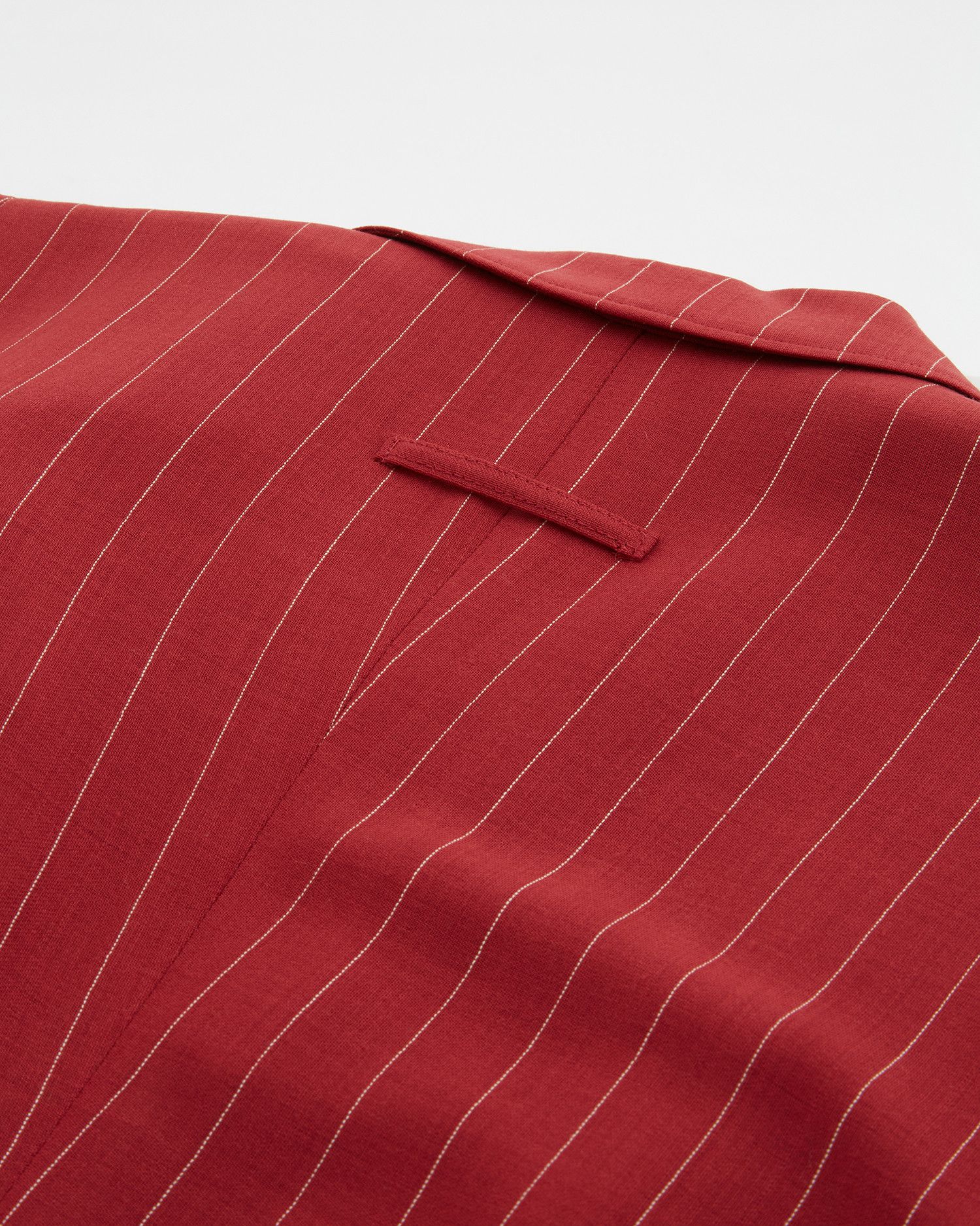 Jean Paul Gaultier S/S 1993 Red Pinstripe linen jacket Size M / US 6-8 / IT 42-44 - 7 Thumbnail