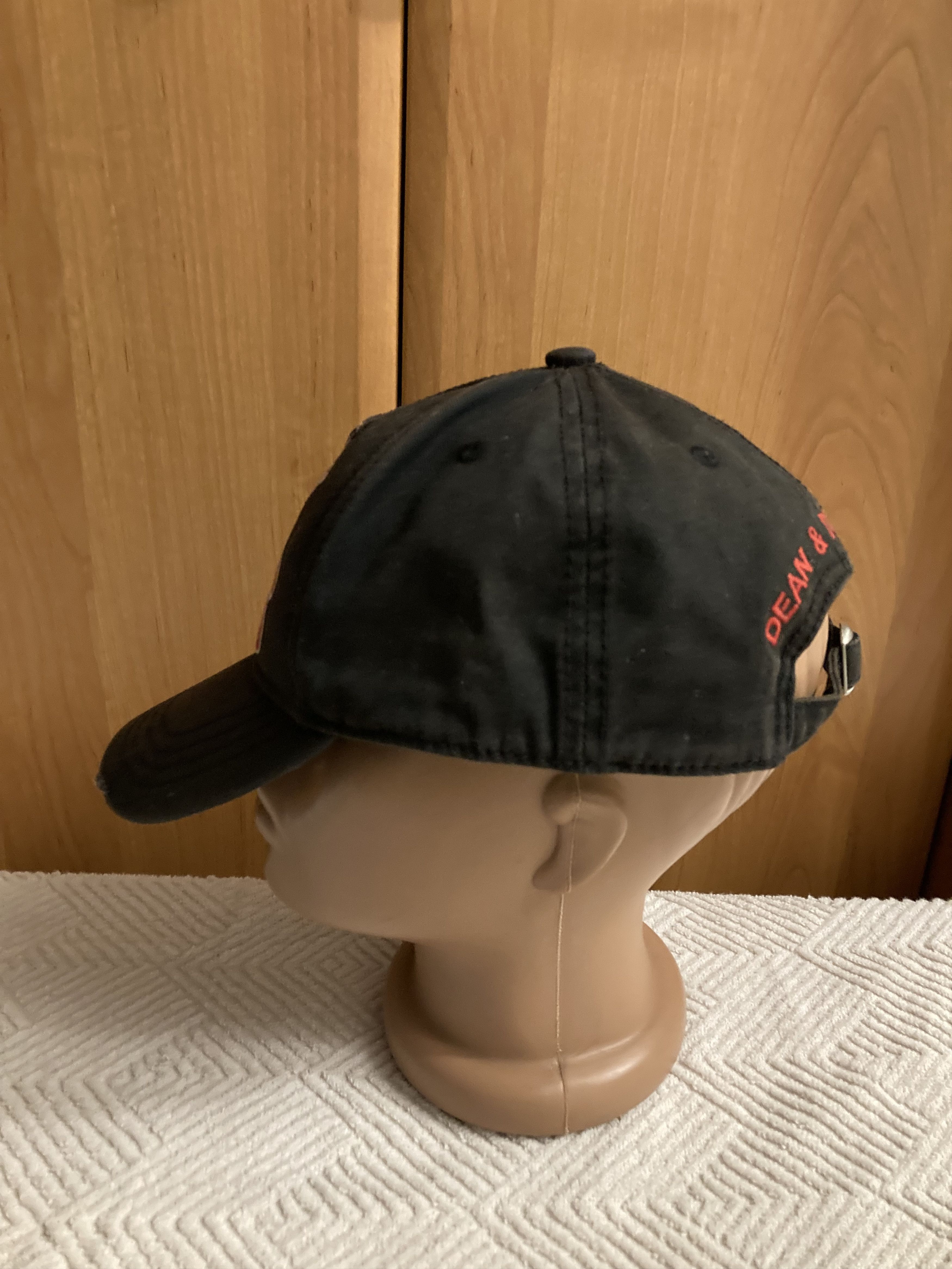 Dsquared2 Dsquared2 DSQ Twins Destroyed Cap Distressed Faded Black Size ONE SIZE - 5 Thumbnail