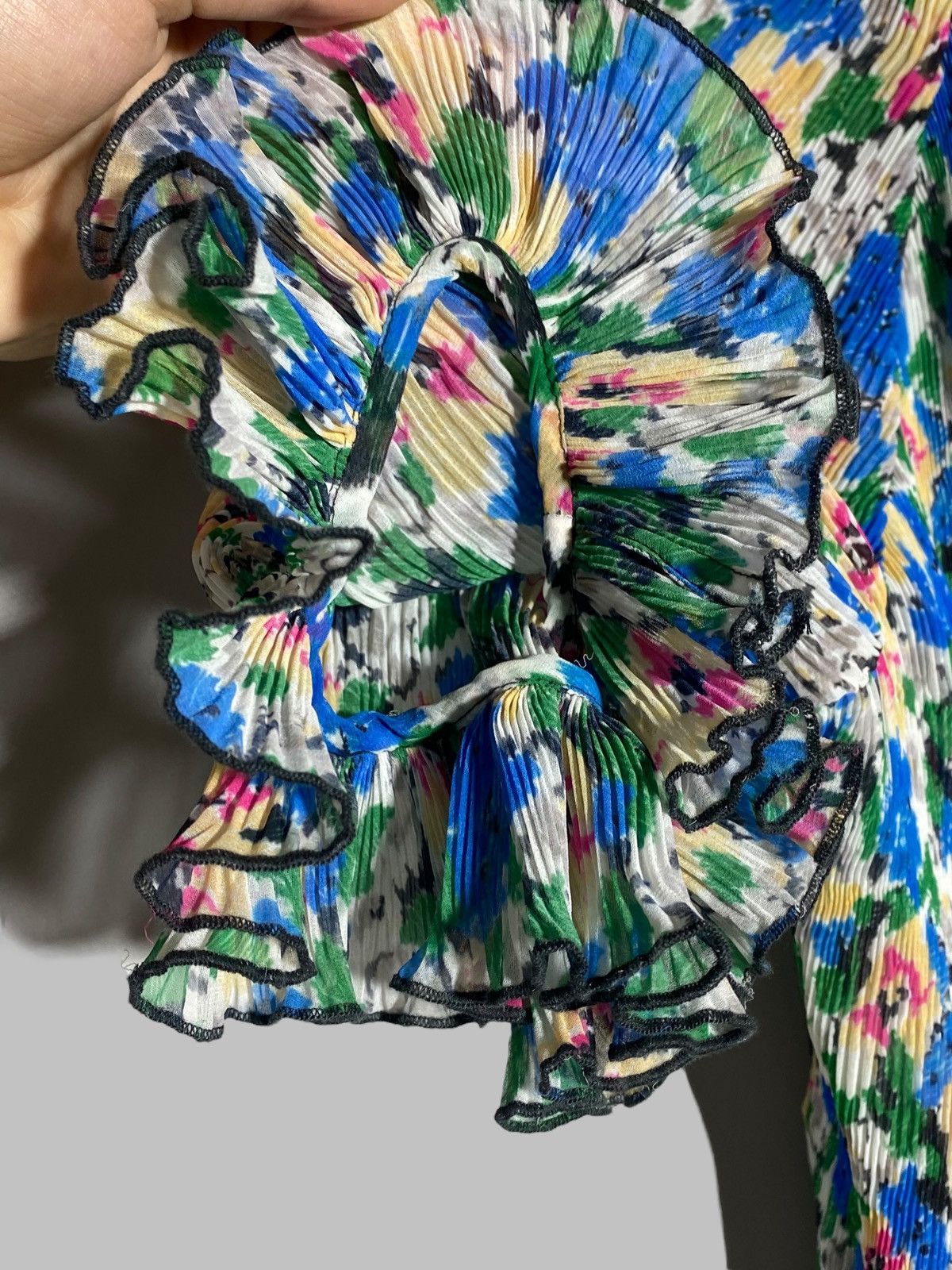 Ganni 🔥 GANNI FLORAL BLOUSE RIBBED BREATHABLE Y2K PARIS AESTHETIC Size XS / US 0-2 / IT 36-38 - 17 Thumbnail