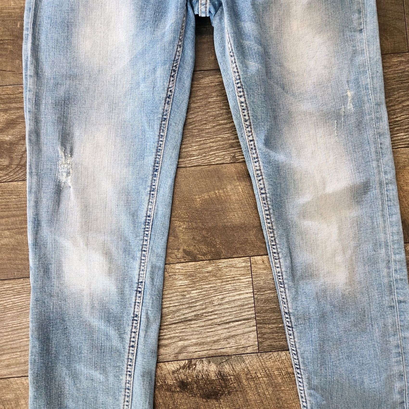 Diesel Diesel Matic Jeans Womens 30x30 Blue Light Wash Skinny Distressed Denim Size 30" / US 8 / IT 44 - 3 Thumbnail