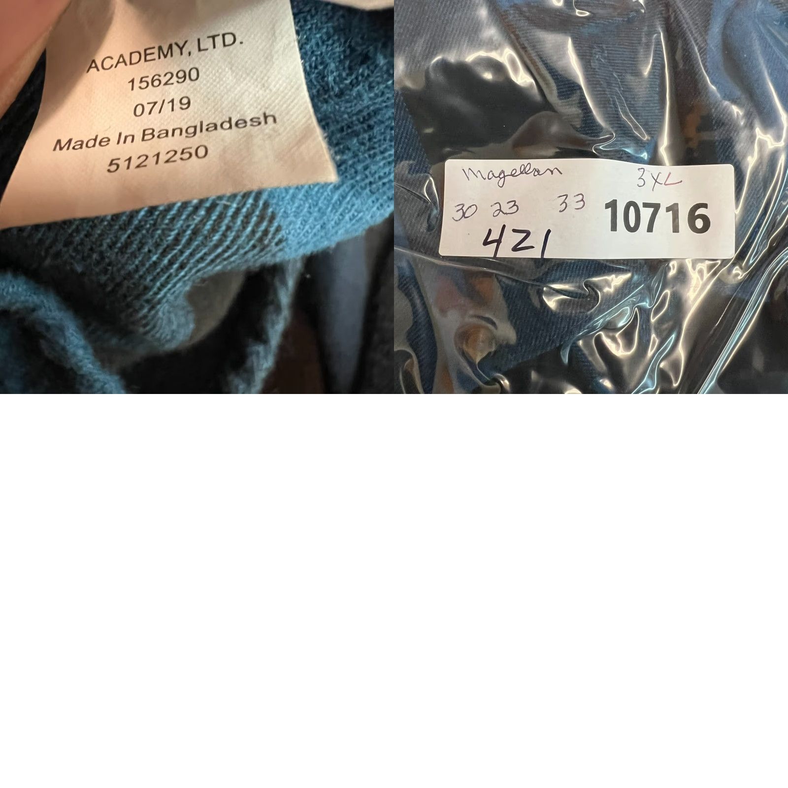 Vintage Magellan Buffalo Plaid Flannel Button-Down Shirt Mens 3XL Blue Button-Up Casual, Travel, Workwear Mens Shirt Size US XXL / EU 58 / 5 - 8 Thumbnail