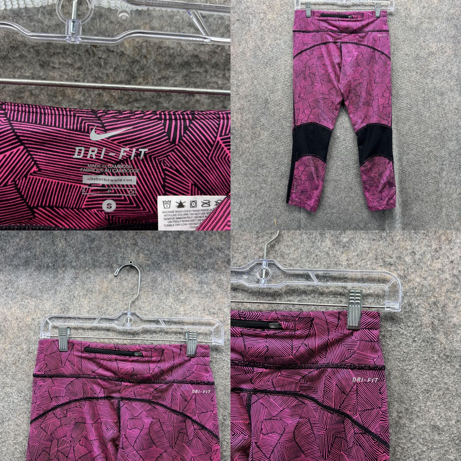 Nike Nike Dri-FIT Pants Women Small Purple Athletic Training Lightweight Polyester Leggings Size 28" / US 6 / IT 42 - 8 Thumbnail