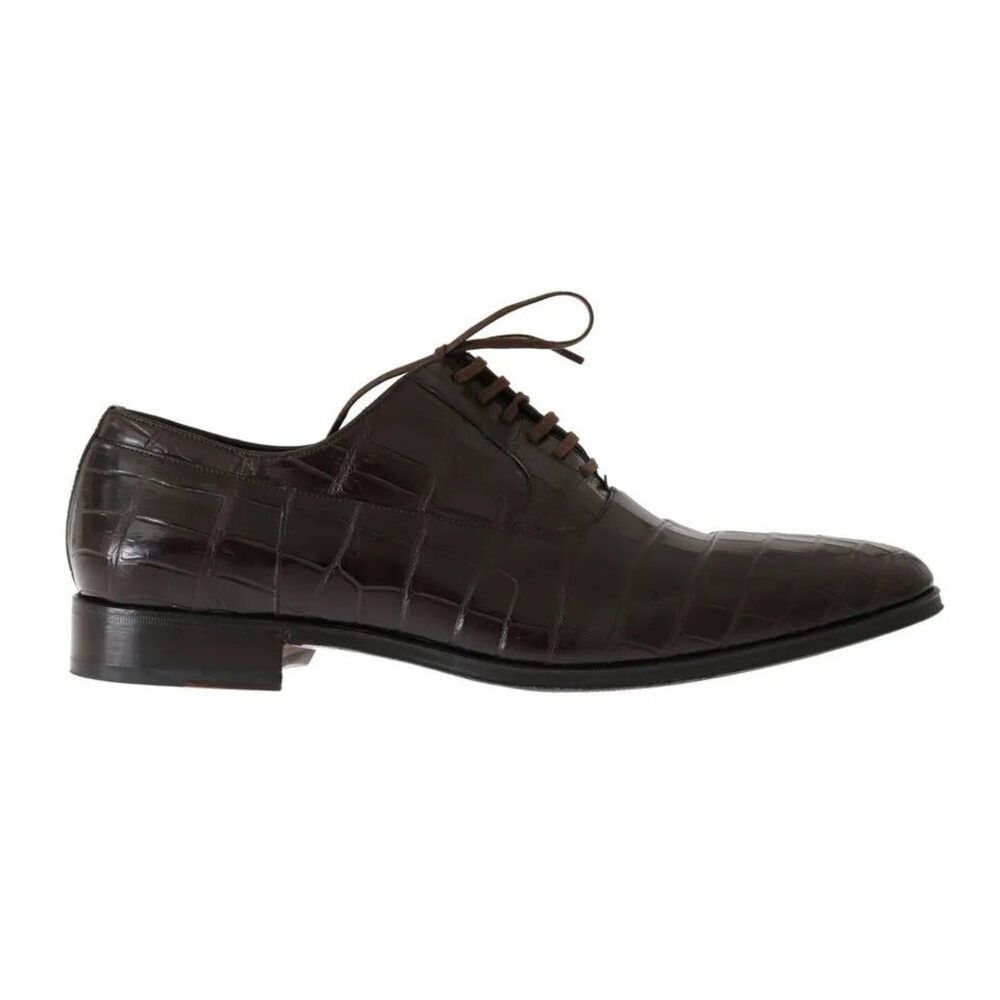 Dolce & Gabbana Dolce & Gabbana Brown Patterned Leather Dress Formal Shoes Size US 11 / EU 44 - 2 Thumbnail