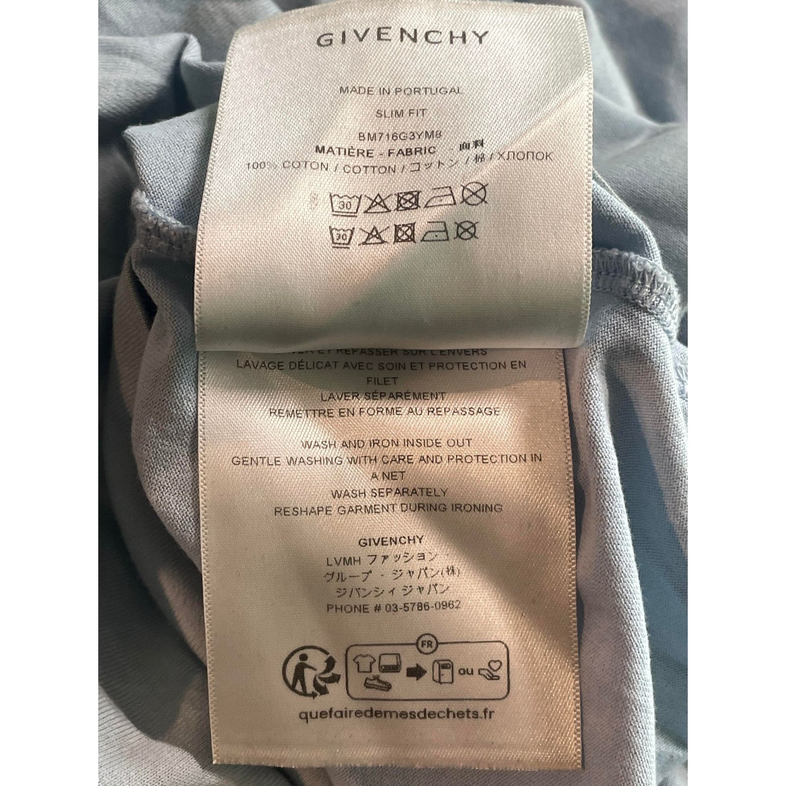 Givenchy Givenchy Script Logo Baby Blue Tee Size US S / EU 44-46 / 1 - 8 Thumbnail