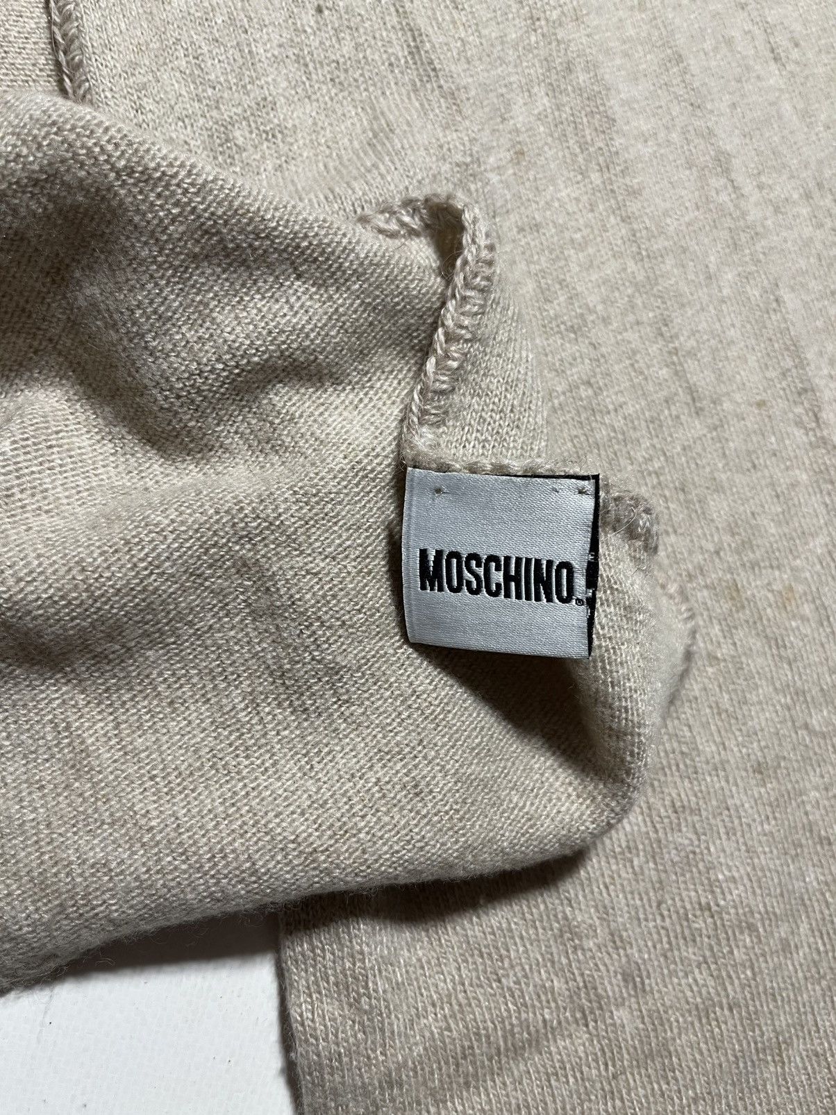 Moschino MOSCHINO LOVE Wool Scarf Biege Old Money Size ONE SIZE - 5 Thumbnail