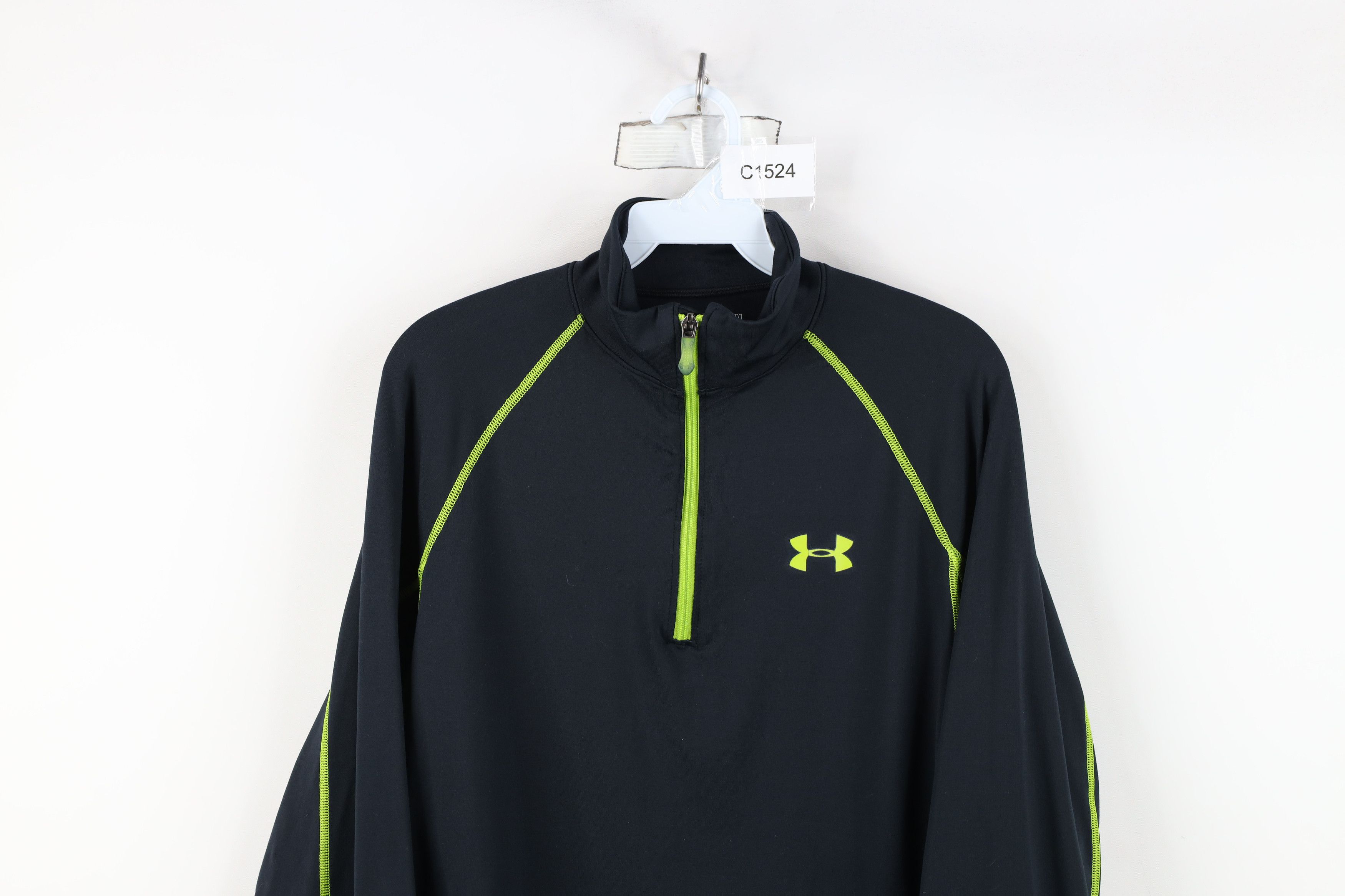 Under Armour × Vintage Under Armour Fleece Lined Half Zip Pullover Top Black Size US M / EU 48-50 / 2 - 2 Thumbnail