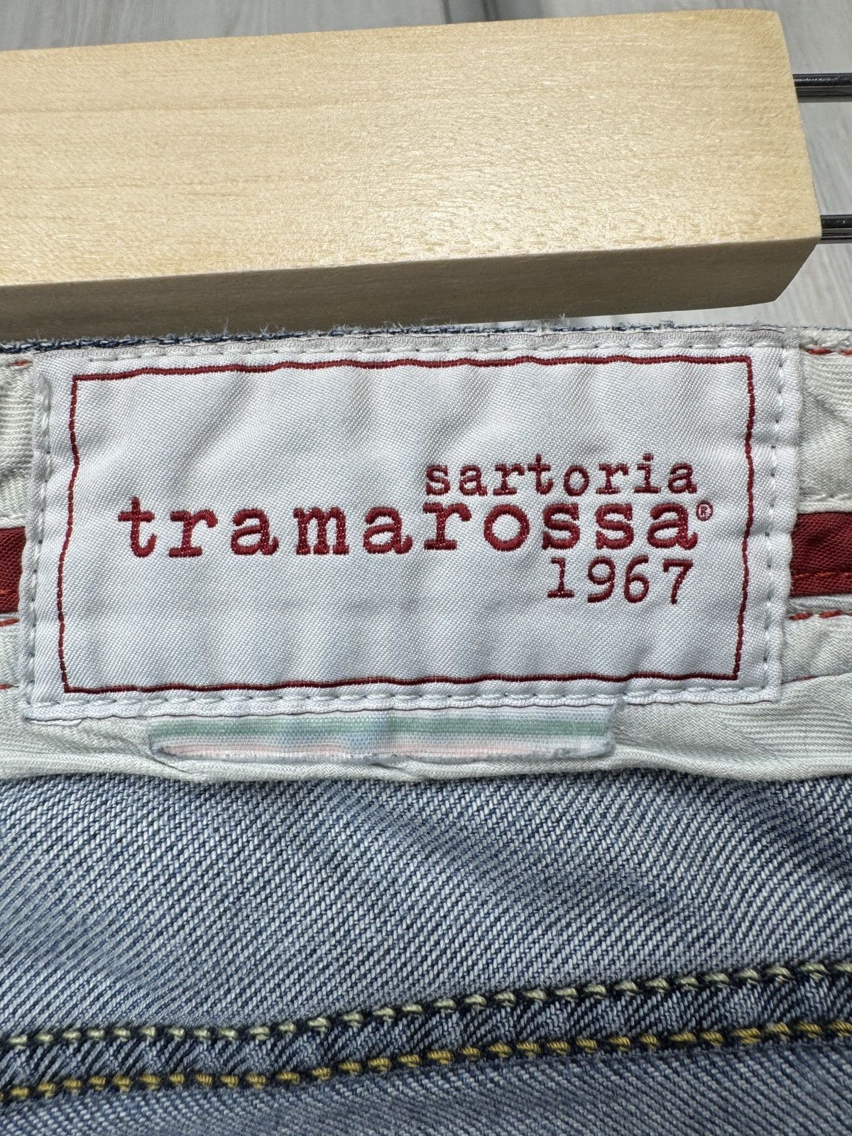 Other Sartoria Tramarossa 1967 blue faded distressed denim jeans Size US 34 / EU 50 - 11 Thumbnail