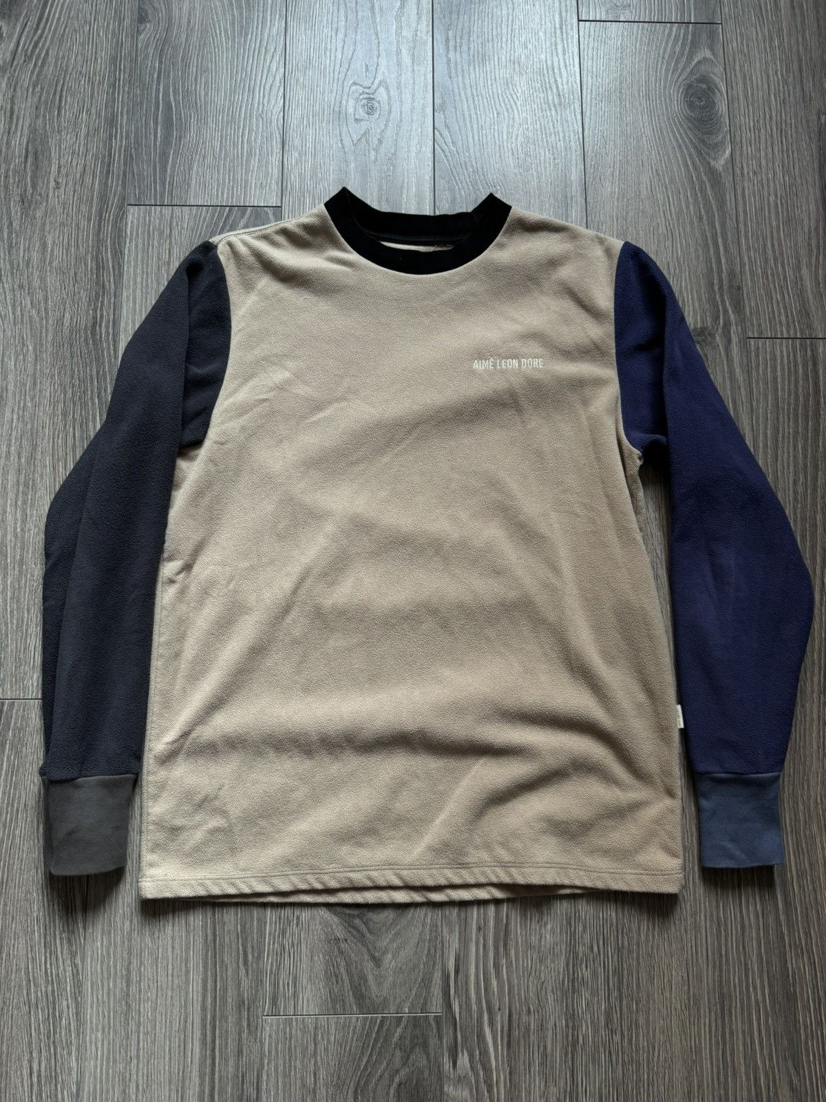 Aime Leon Dore AIMÉ LEON DORE COLOR BLOCKED FLEECE LONGSLEEVE (CREAM) S Size US S / EU 44-46 / 1 - 1 Thumbnail