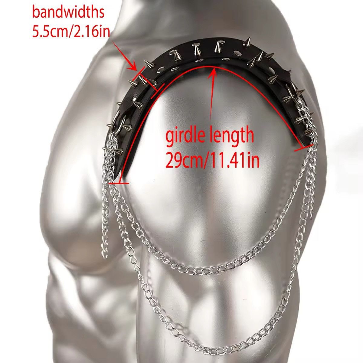 Other Spiked Shoulder Armour Unisex Leather Size ONE SIZE - 6 Thumbnail