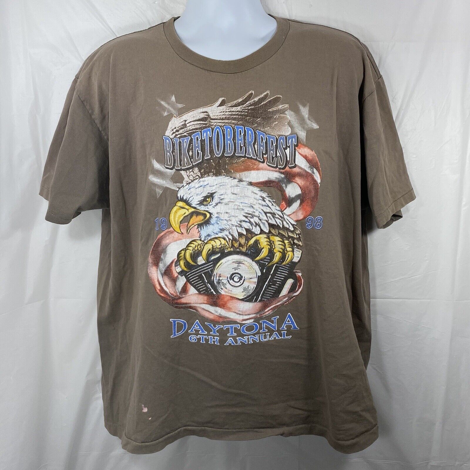 Vintage Vintage Biketoberfest 1998 Daytona Beach 6th Graphic T Shirt Size US XL / EU 56 / 4 - 1 Thumbnail