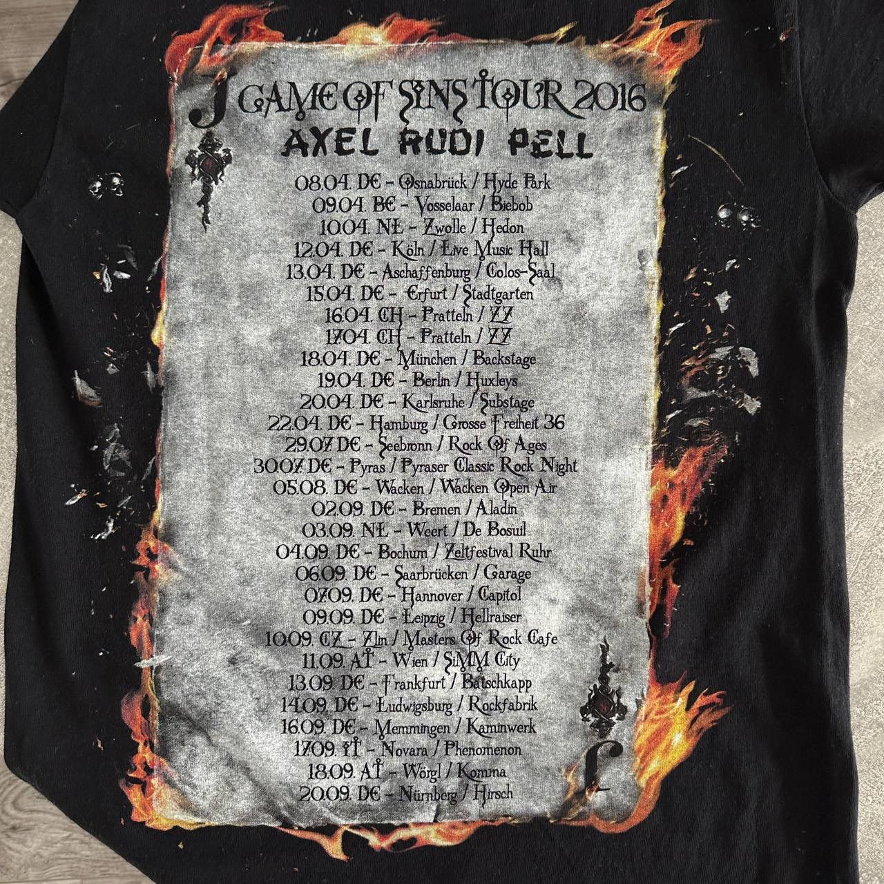 Band Tees Vintage 00s Axel Rudi Pell game of sins tour tee rock y2k og Size US S / EU 44-46 / 1 - 4 Thumbnail
