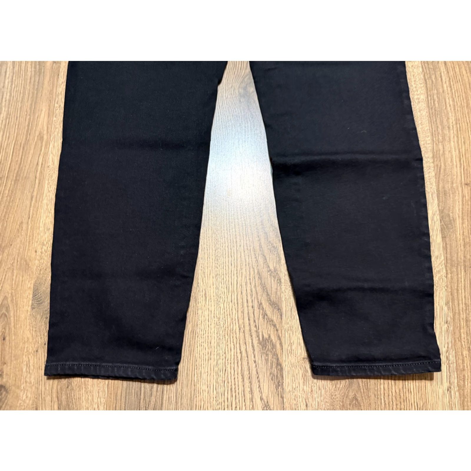 Lands' End Lands' End Jeans Women's 16 Black Denim Skinny Dark Wash High Rise Regular Size 16 5-Pocket Design Womens Size 38" / US 16 / IT 52 - 4 Thumbnail