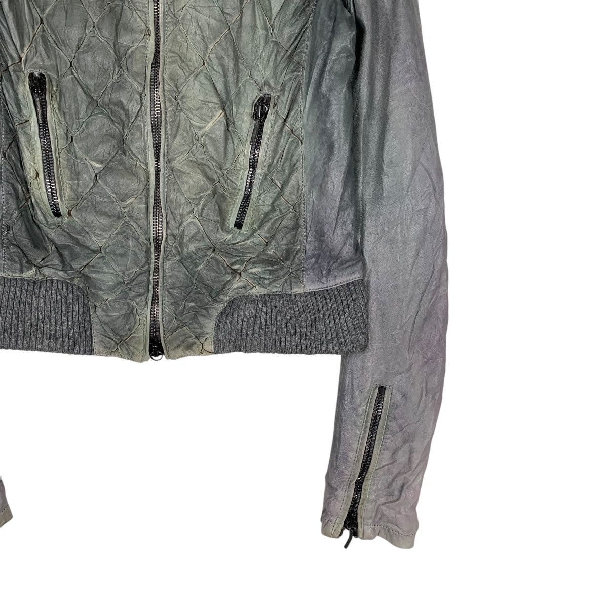 Other Nice Design Pre.. W Milano Artisanal Crop Leather Jacket Size M / US 6-8 / IT 42-44 - 4 Thumbnail