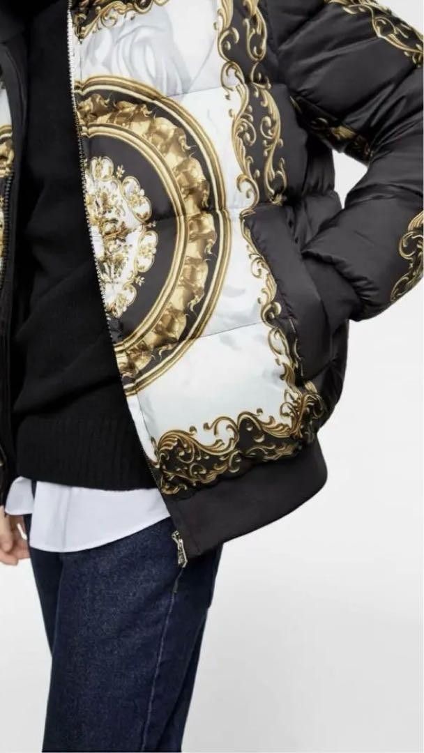 Zara ZARA Baroque-Style Printed Puffer Coat (2019) Size US L / EU 52-54 / 3 - 10 Thumbnail