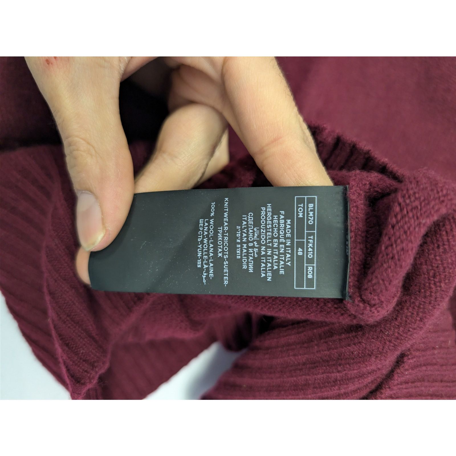 Tom Ford o1rshd1 CC20 Crewneck Sweater in Burgundy Size US M / EU 48-50 / 2 - 16 Thumbnail