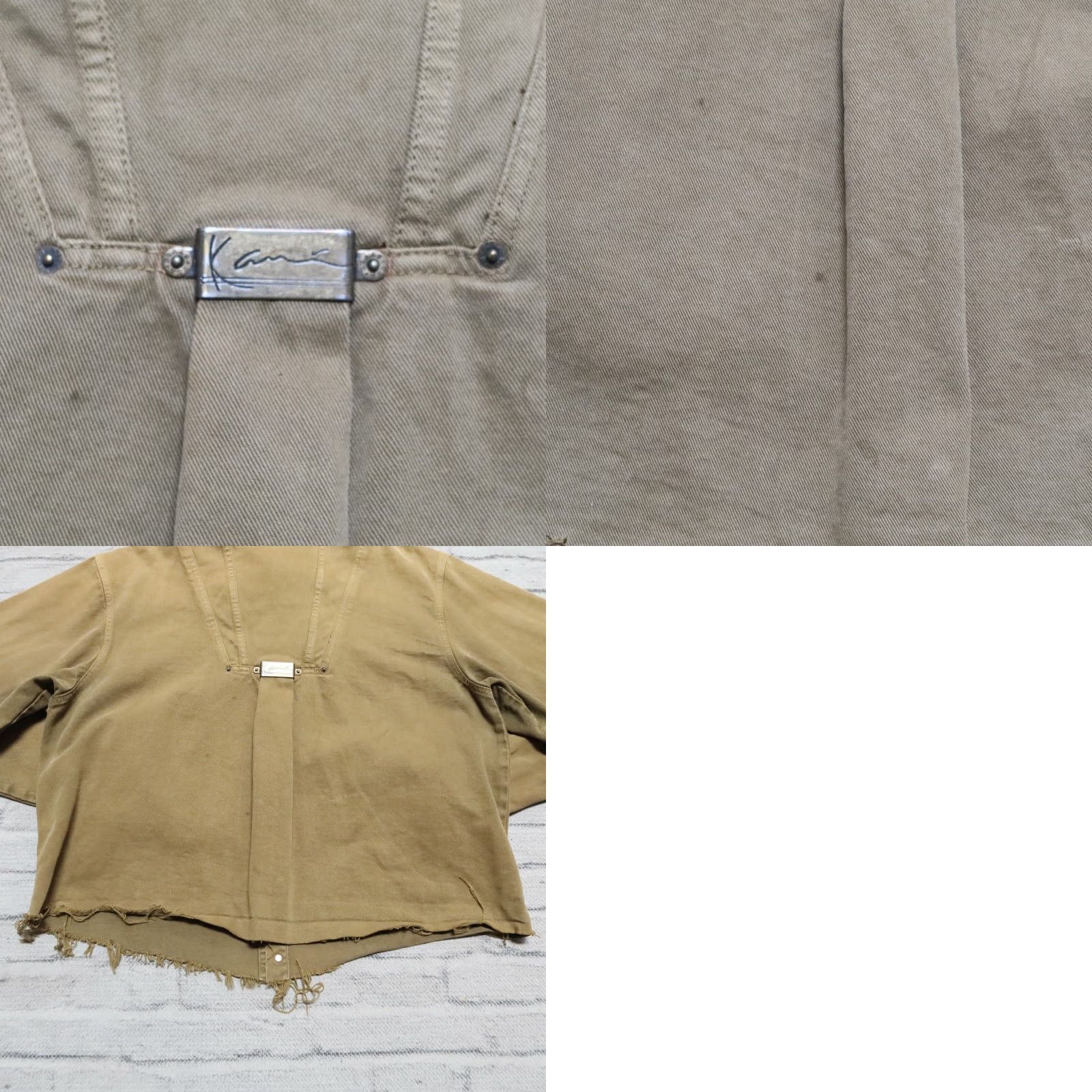 Karl Kani VINTAGE Karl Kani Denim Trucker Jacket Mens M Green 90s Distressed Size US 31 - 10 Thumbnail