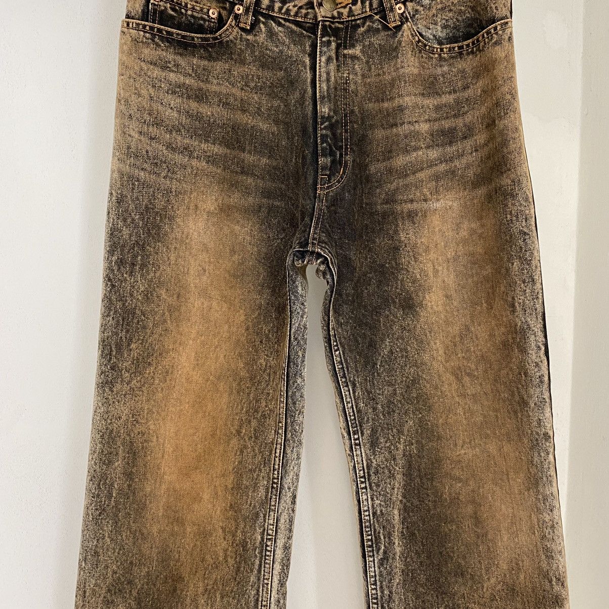 Le Grande Bleu (L.G.B.) L.G.B Rabbit Wide Leg Rusty Black Oversized Jeans Size US 31 - 5 Thumbnail