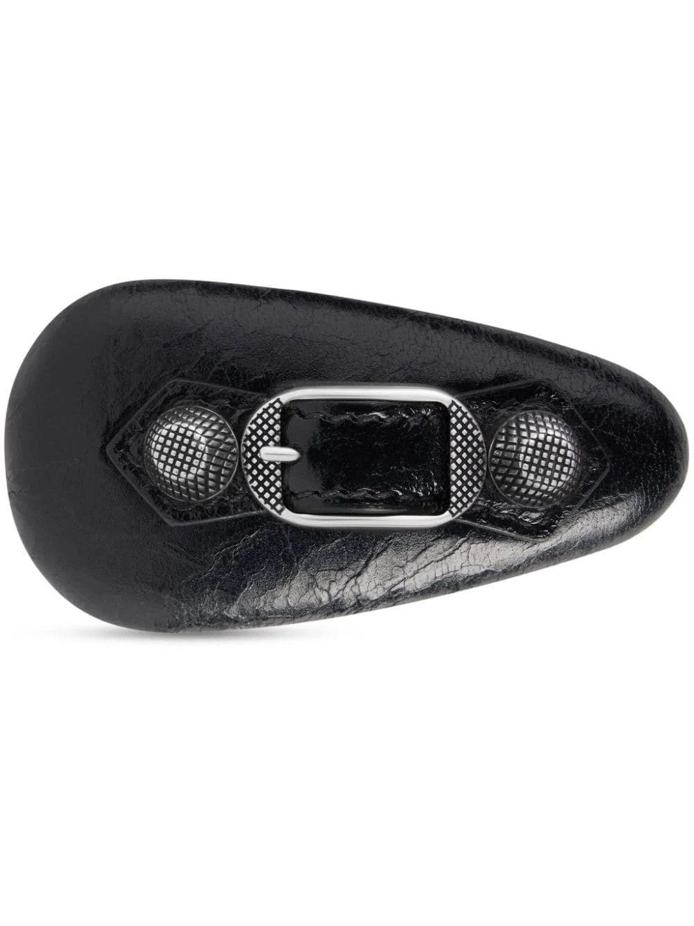 Balenciaga o1srvl11e1124 Size: OS / Cagole Hair Clip in Black Size ONE SIZE - 1 Thumbnail